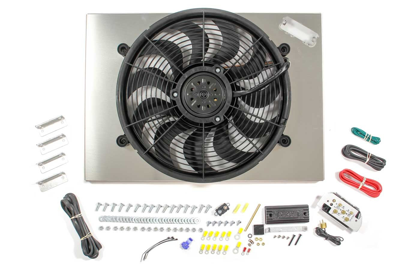 Derale PWM Single RAD Fan/ Aluminum Shroud Assembly DER66828