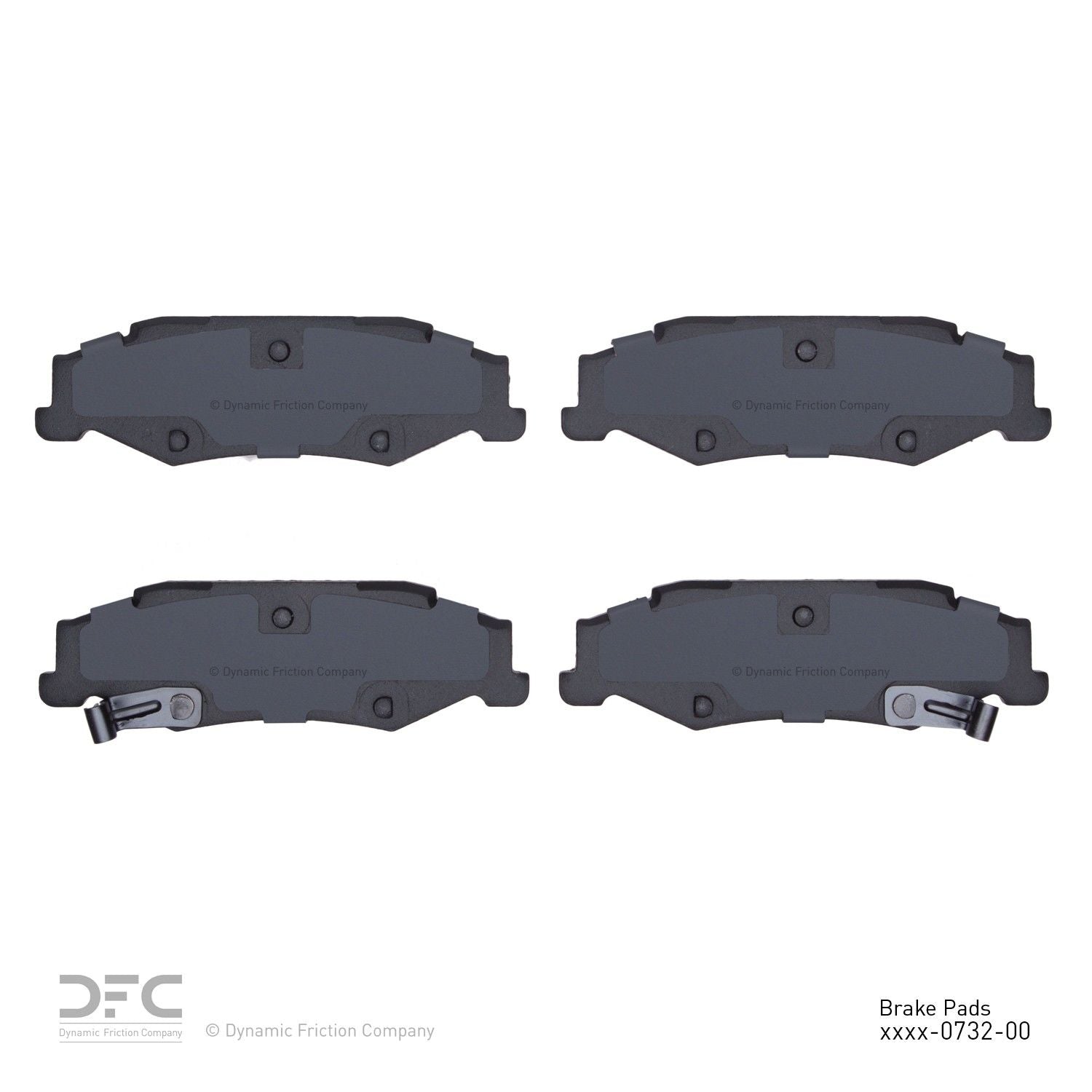 dynamic friction company disc brake pad set  frsport 1000-0732-00