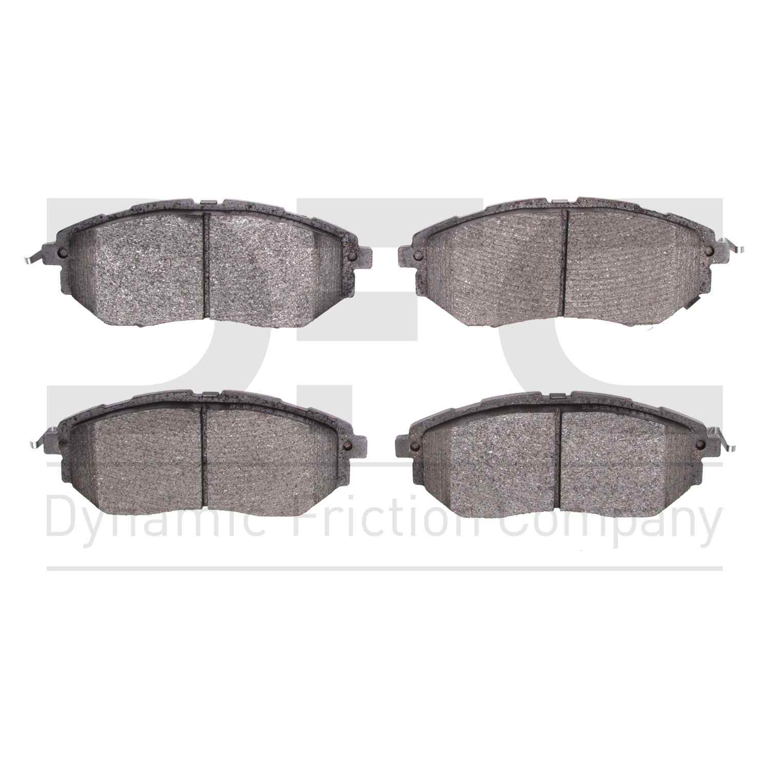 Dynamic Friction Company Disc Brake Pad Set  top view frsport 1000-1078-00