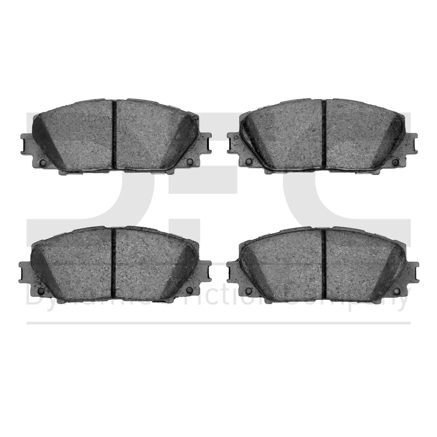 Dynamic Friction Company Disc Brake Pad Set  top view frsport 1000-1184-00