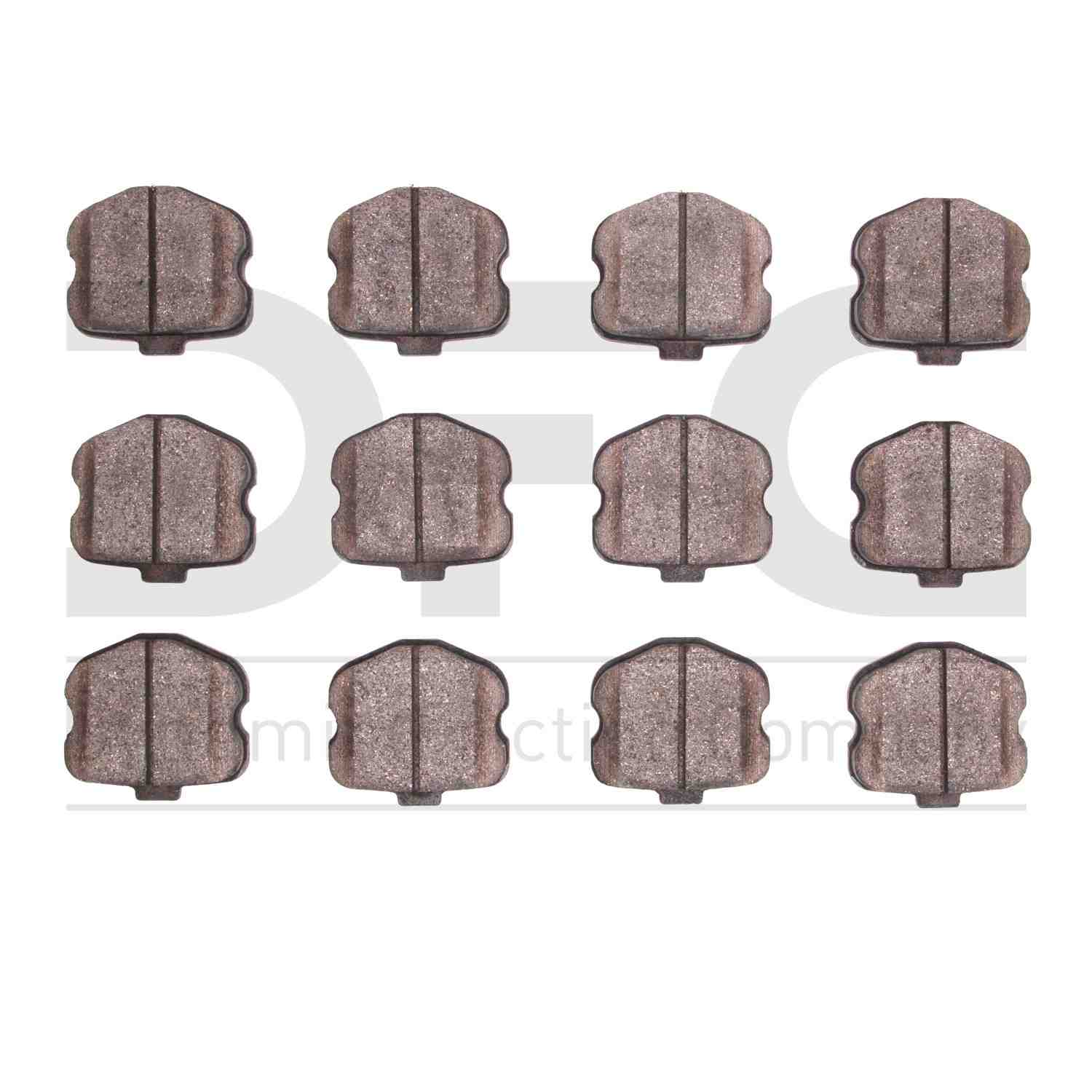 Dynamic Friction Company Disc Brake Pad Set  top view frsport 1000-1185-00