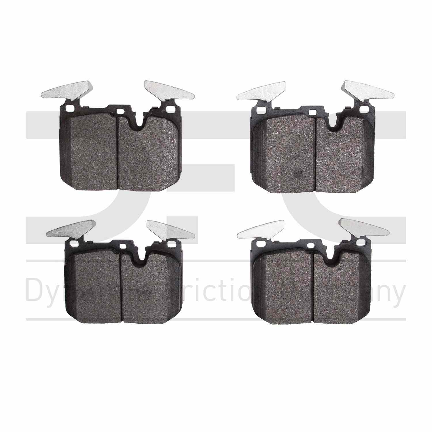 Dynamic Friction Company Disc Brake Pad Set  top view frsport 1000-1609-00