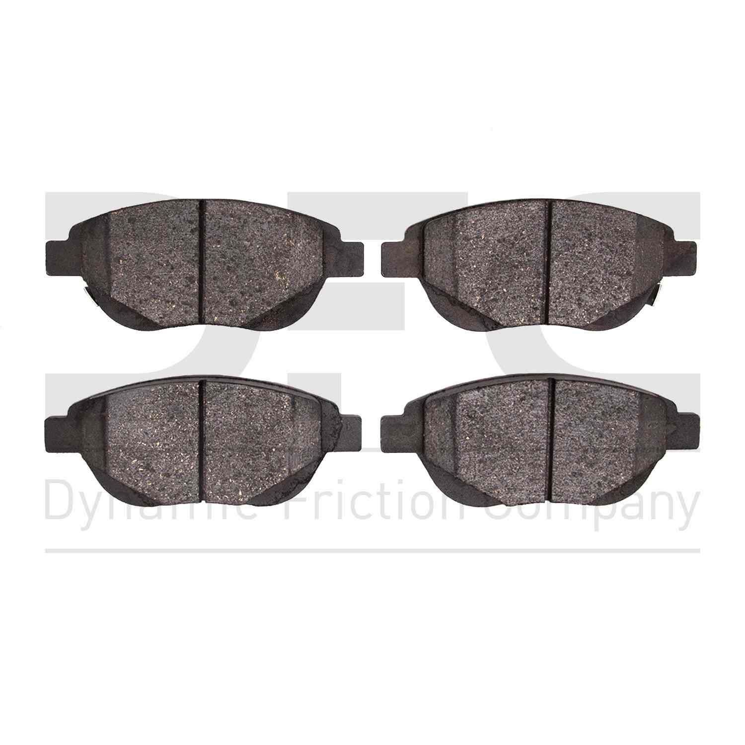 Dynamic Friction Company Disc Brake Pad Set  top view frsport 1000-1778-00