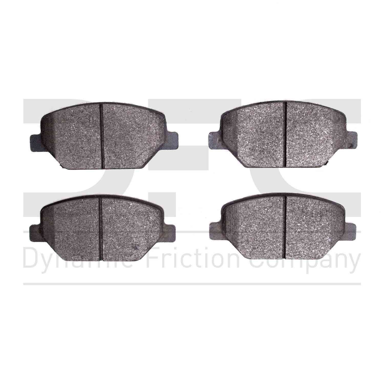 Dynamic Friction Company Disc Brake Pad Set  top view frsport 1000-1886-00