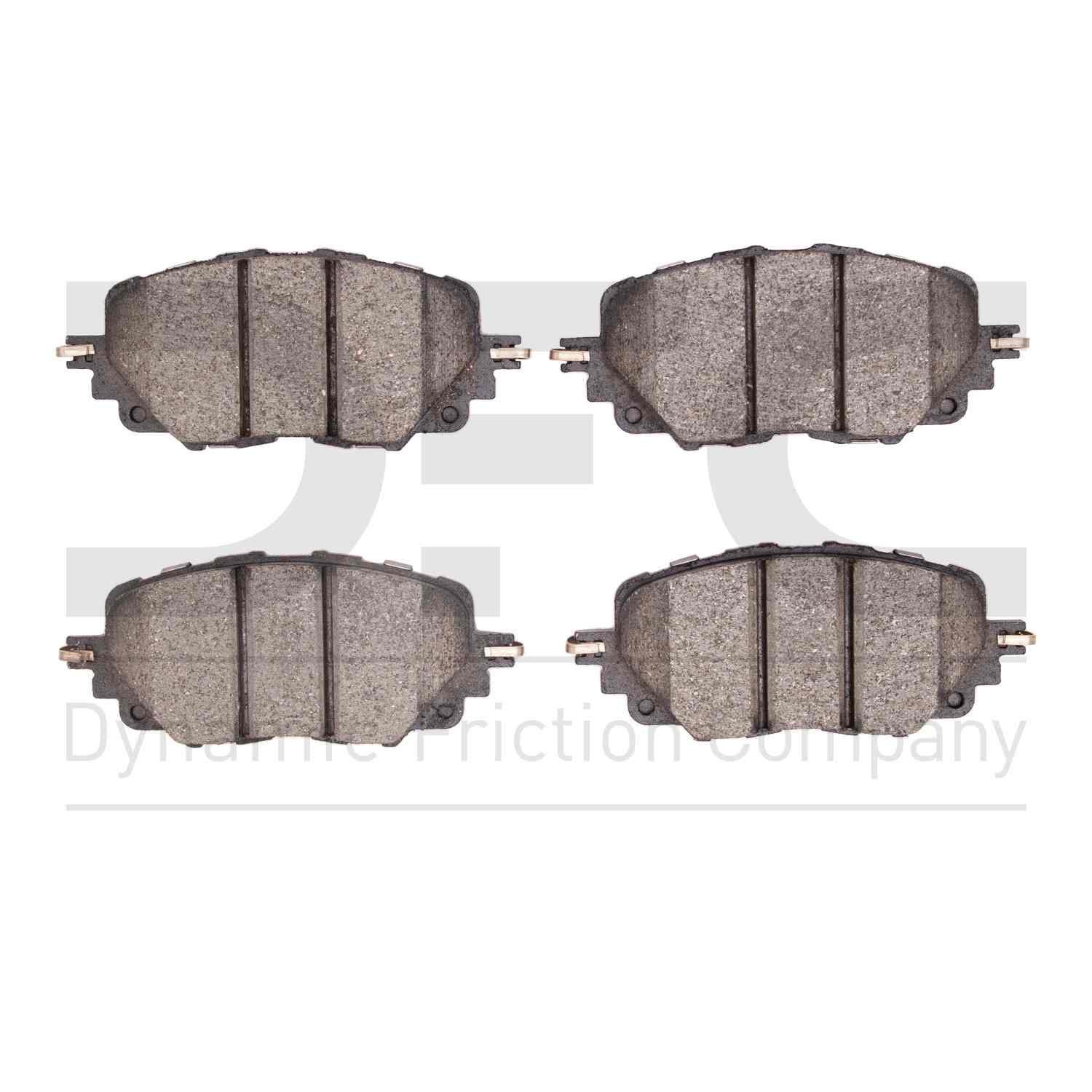 Dynamic Friction Company Disc Brake Pad Set  top view frsport 1000-1903-00