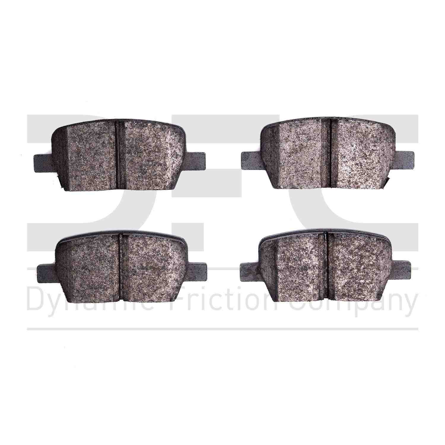 Dynamic Friction Company Disc Brake Pad Set  top view frsport 1000-1914-00