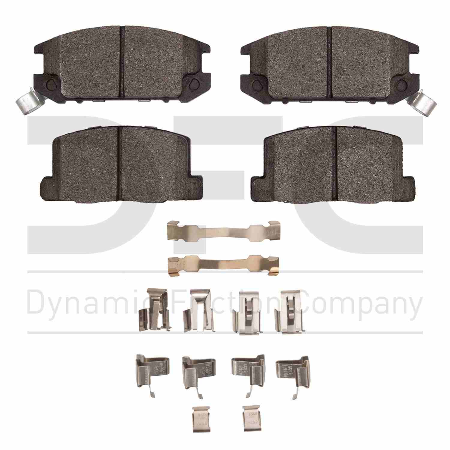 Dynamic Friction Company Disc Brake Pad Set  top view frsport 1115-0309-01