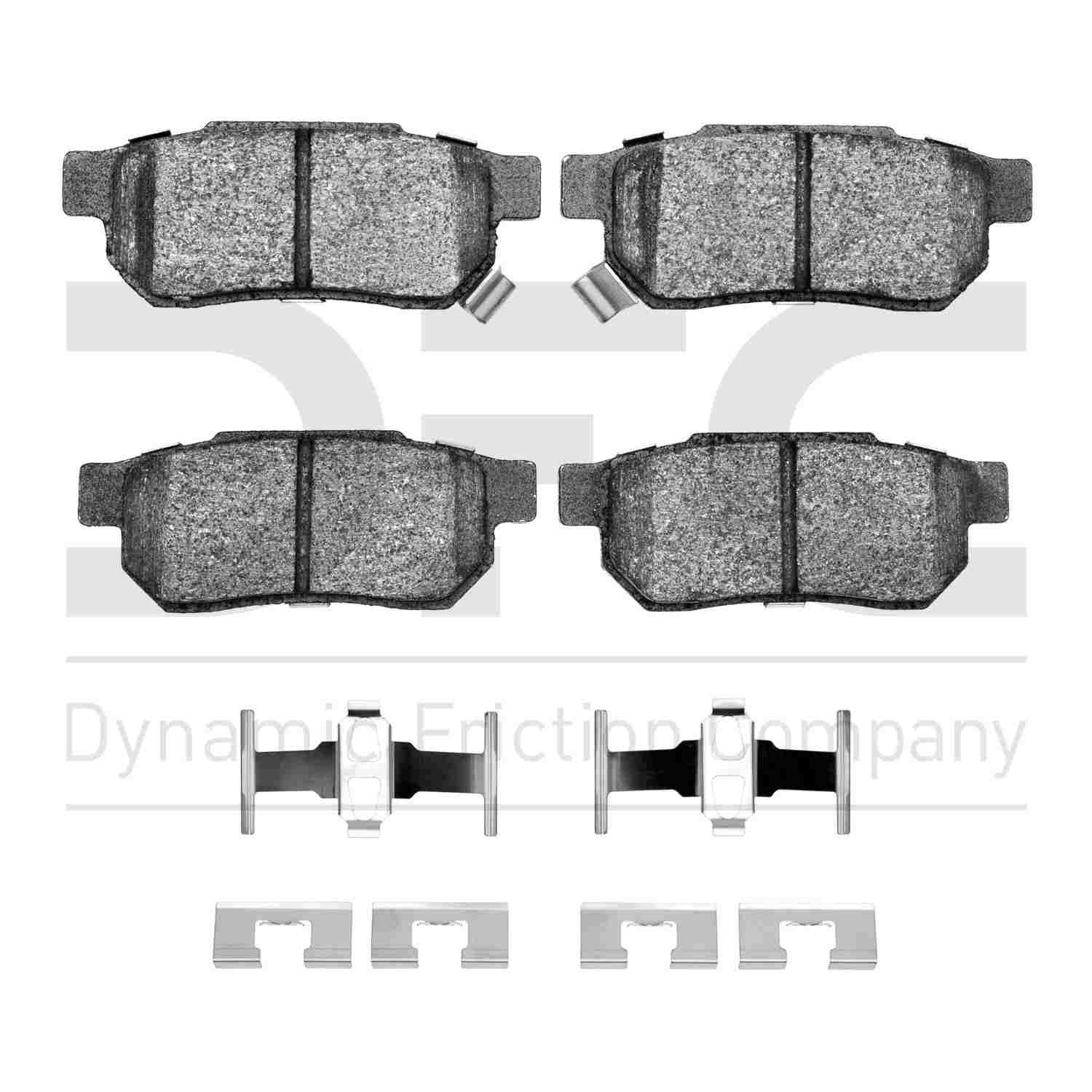 Dynamic Friction Company Disc Brake Pad Set  top view frsport 1115-0374-01