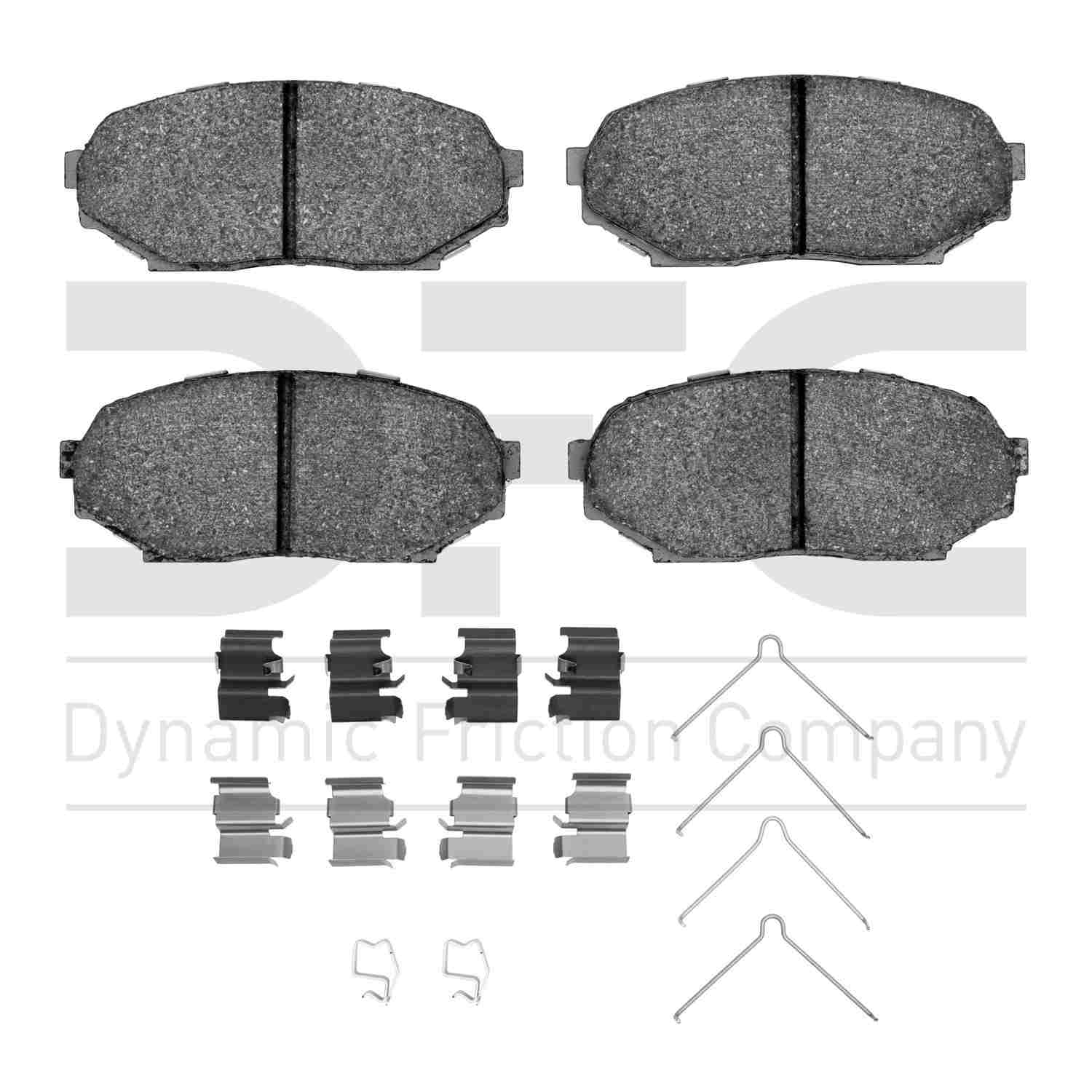 Dynamic Friction Company Disc Brake Pad Set  top view frsport 1115-0525-01