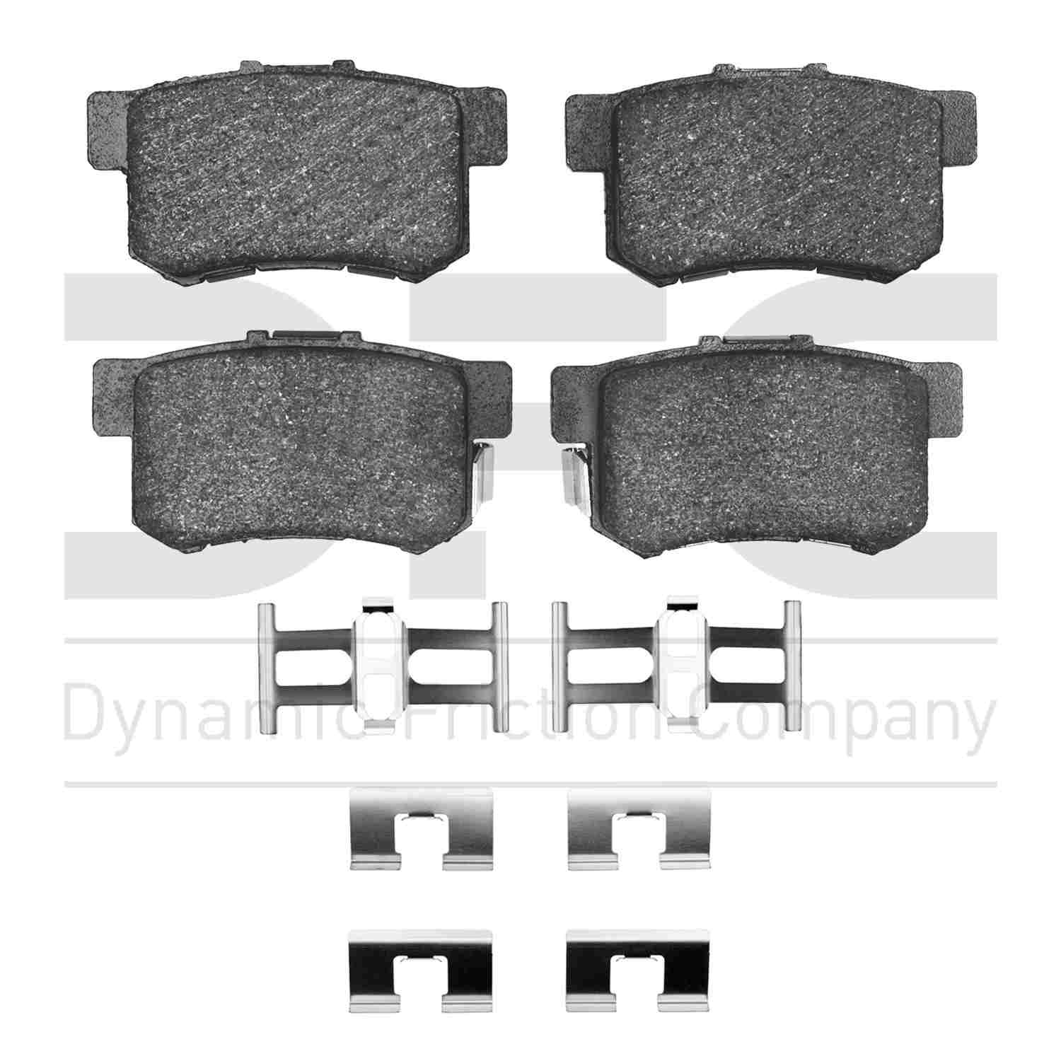 Dynamic Friction Company Disc Brake Pad Set  top view frsport 1115-0536-01