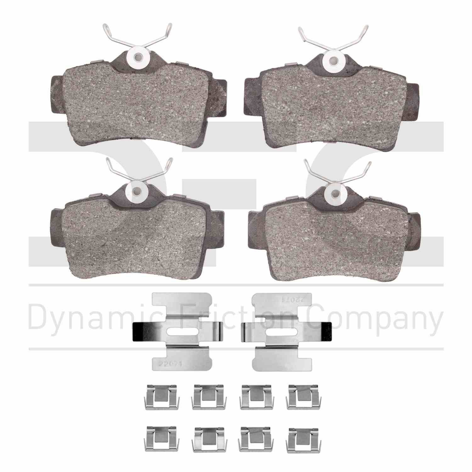 Dynamic Friction Company Disc Brake Pad Set  top view frsport 1115-0627-01