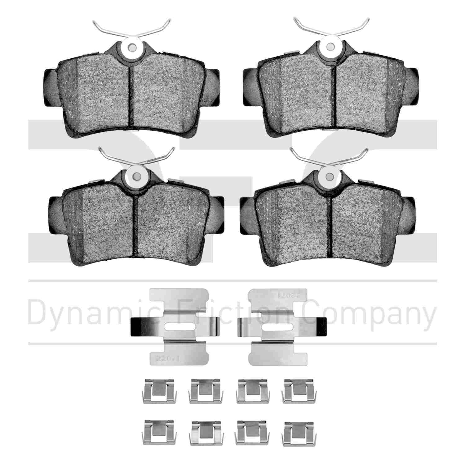 Dynamic Friction Company Disc Brake Pad Set  top view frsport 1115-0627-11