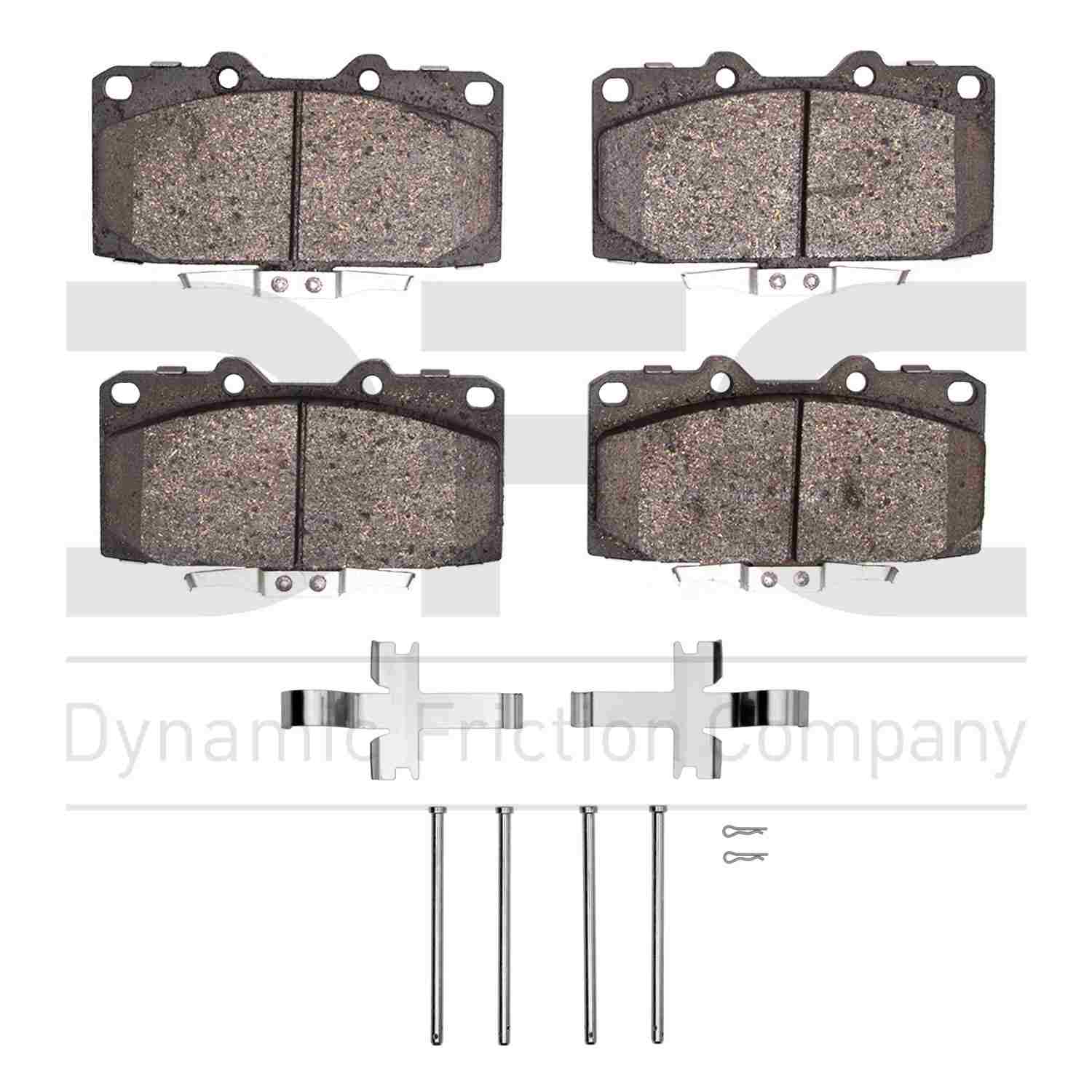 Dynamic Friction Company Disc Brake Pad Set  top view frsport 1115-0647-01