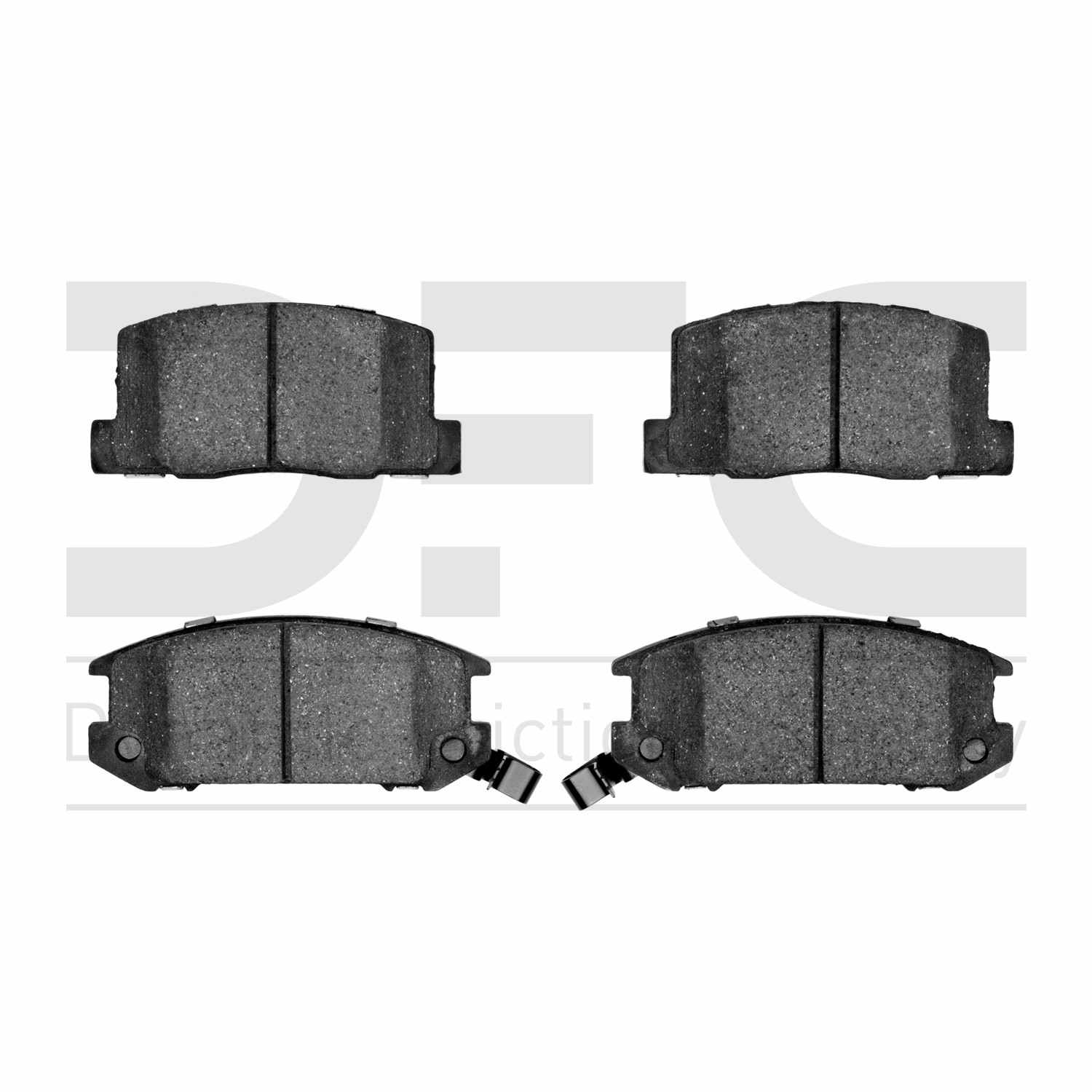 Dynamic Friction Company Disc Brake Pad Set  top view frsport 1115-0657-00