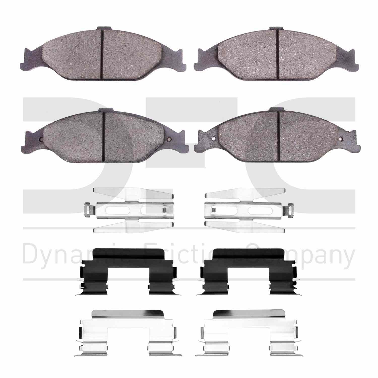 Dynamic Friction Company Disc Brake Pad Set  top view frsport 1115-0804-01