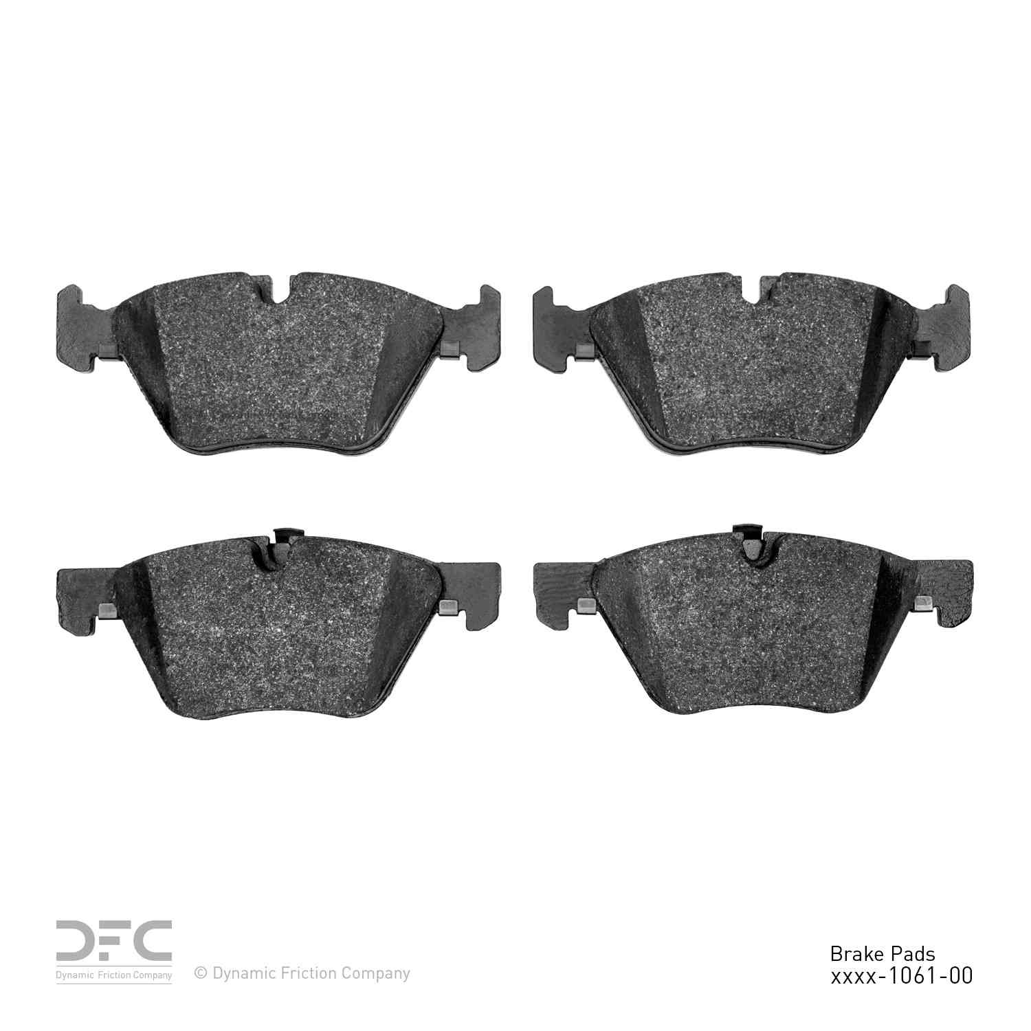 Dynamic Friction Company Disc Brake Pad Set  top view frsport 1115-1061-00