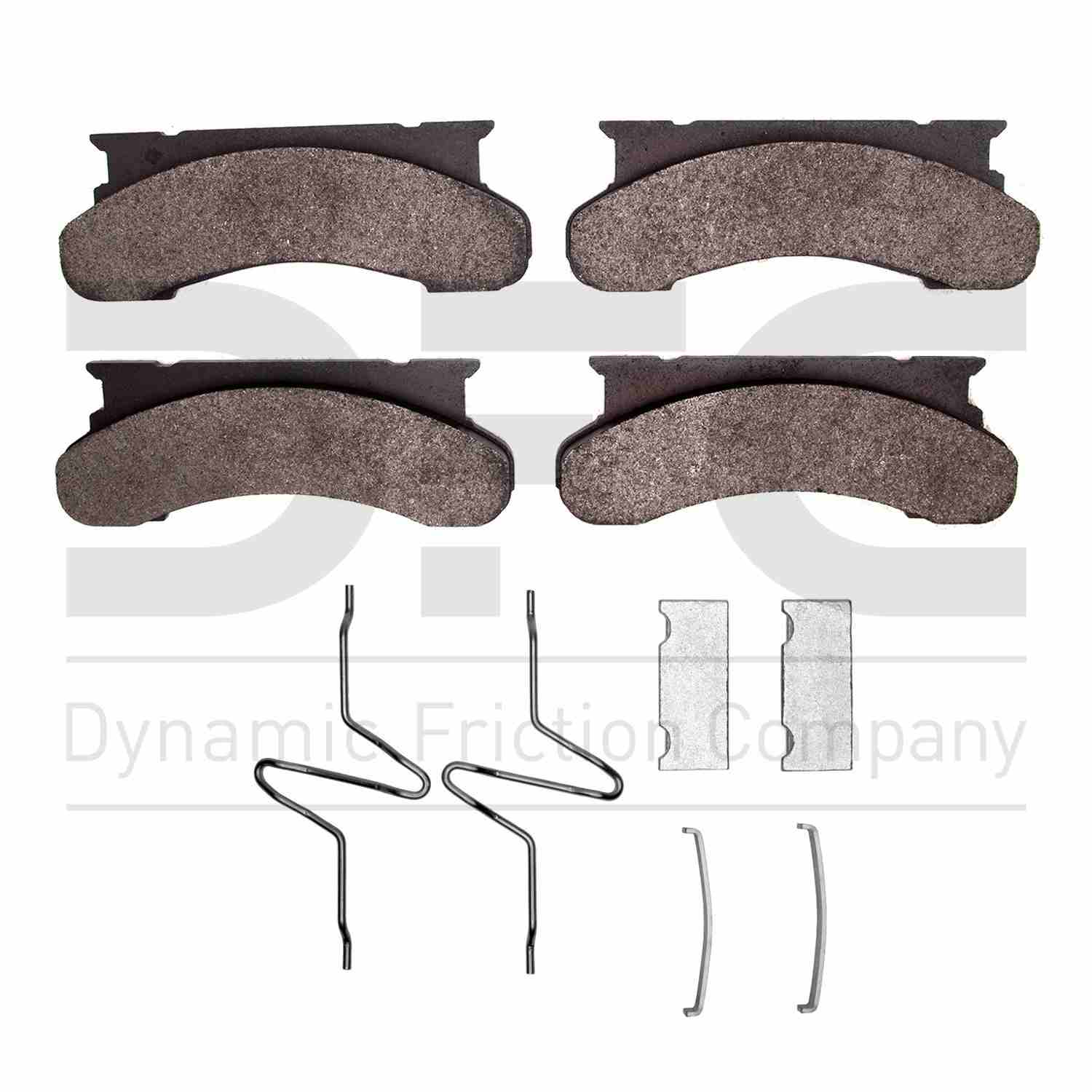 Dynamic Friction Company Disc Brake Pad Set  top view frsport 1214-0450-02