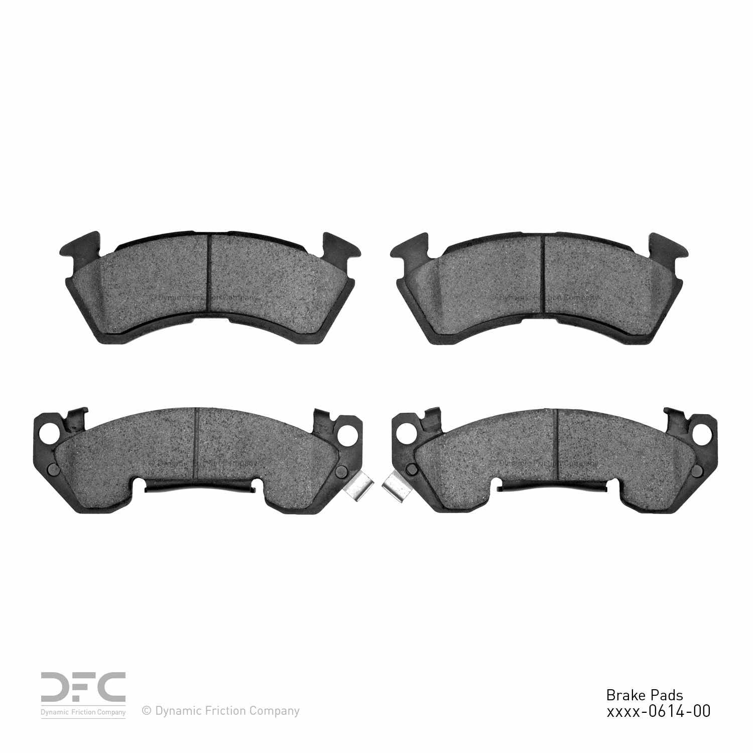 Dynamic Friction Company Disc Brake Pad Set  top view frsport 1214-0614-00