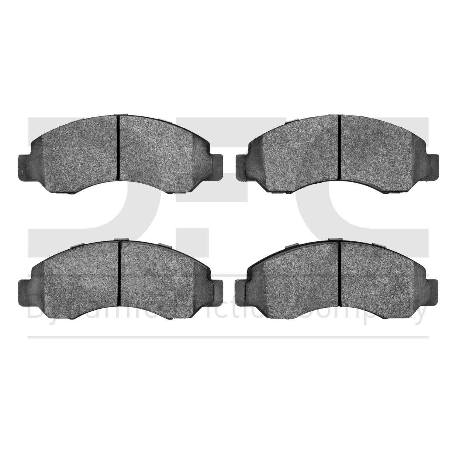 Dynamic Friction Company Disc Brake Pad Set  top view frsport 1214-0701-00