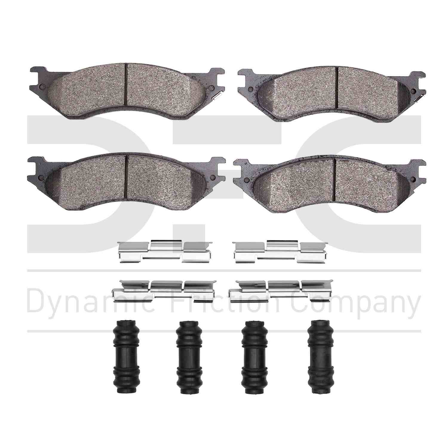 Dynamic Friction Company Disc Brake Pad Set  top view frsport 1214-0702-12