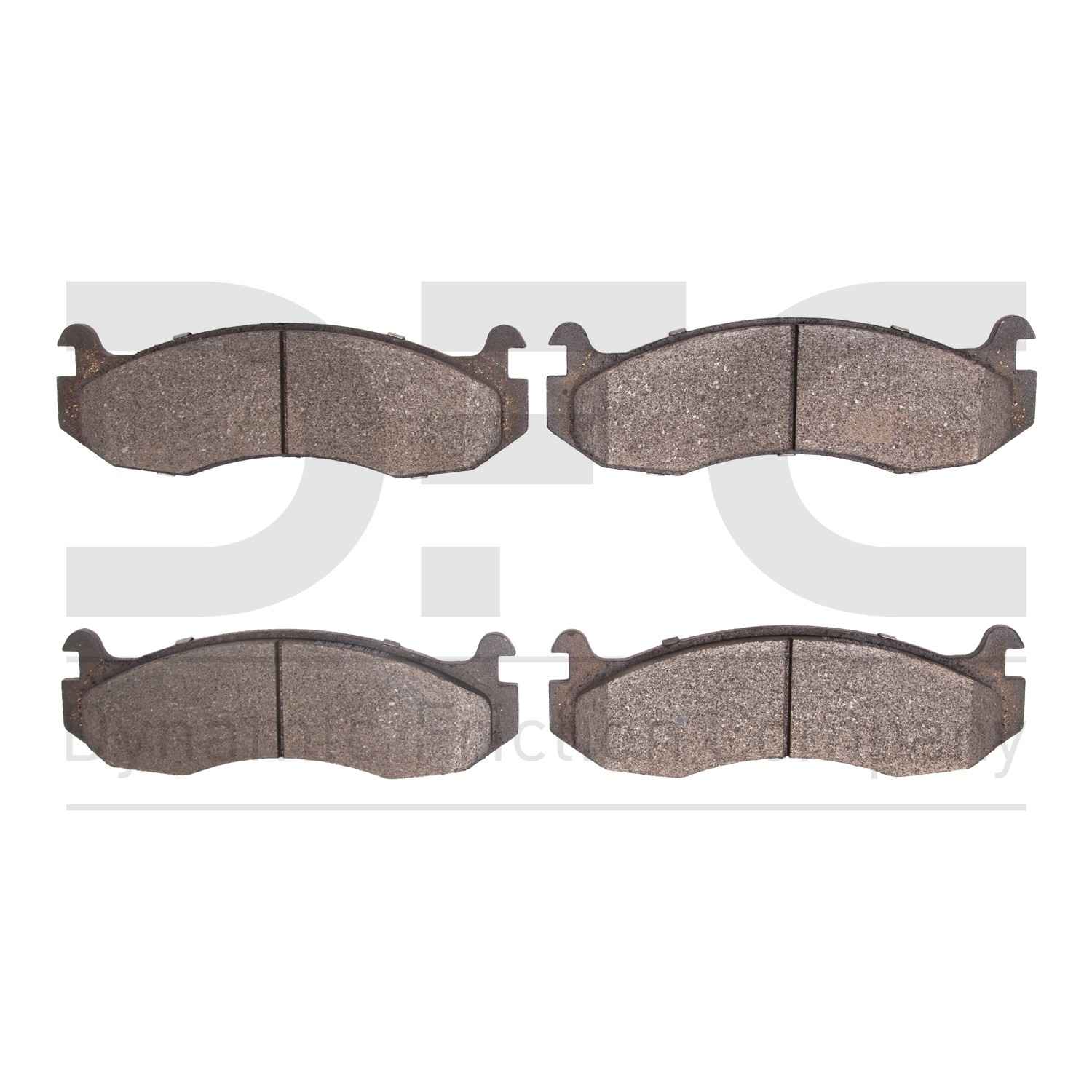 Dynamic Friction Company Disc Brake Pad Set  top view frsport 1214-0788-00