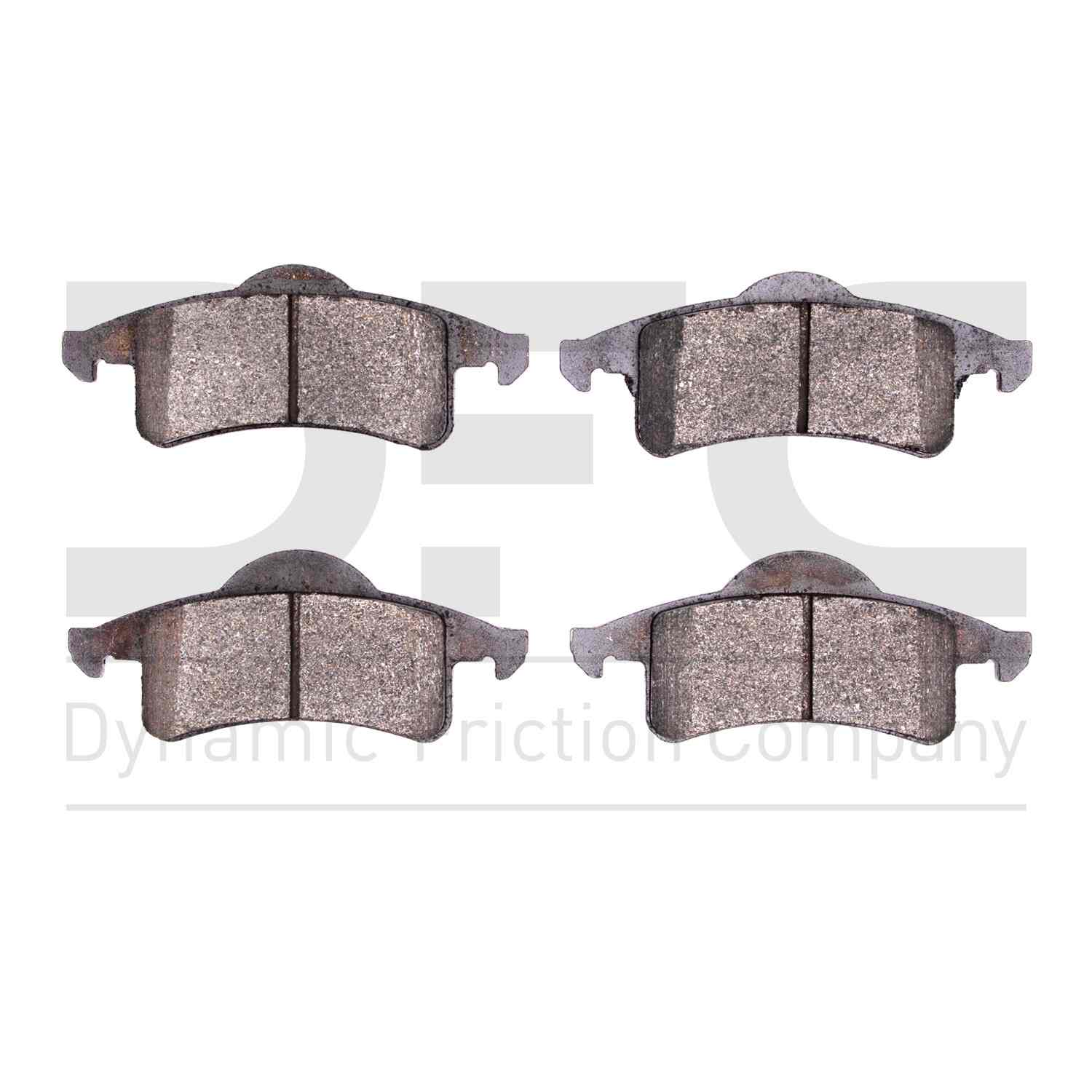 Dynamic Friction Company Disc Brake Pad Set  top view frsport 1214-0791-00