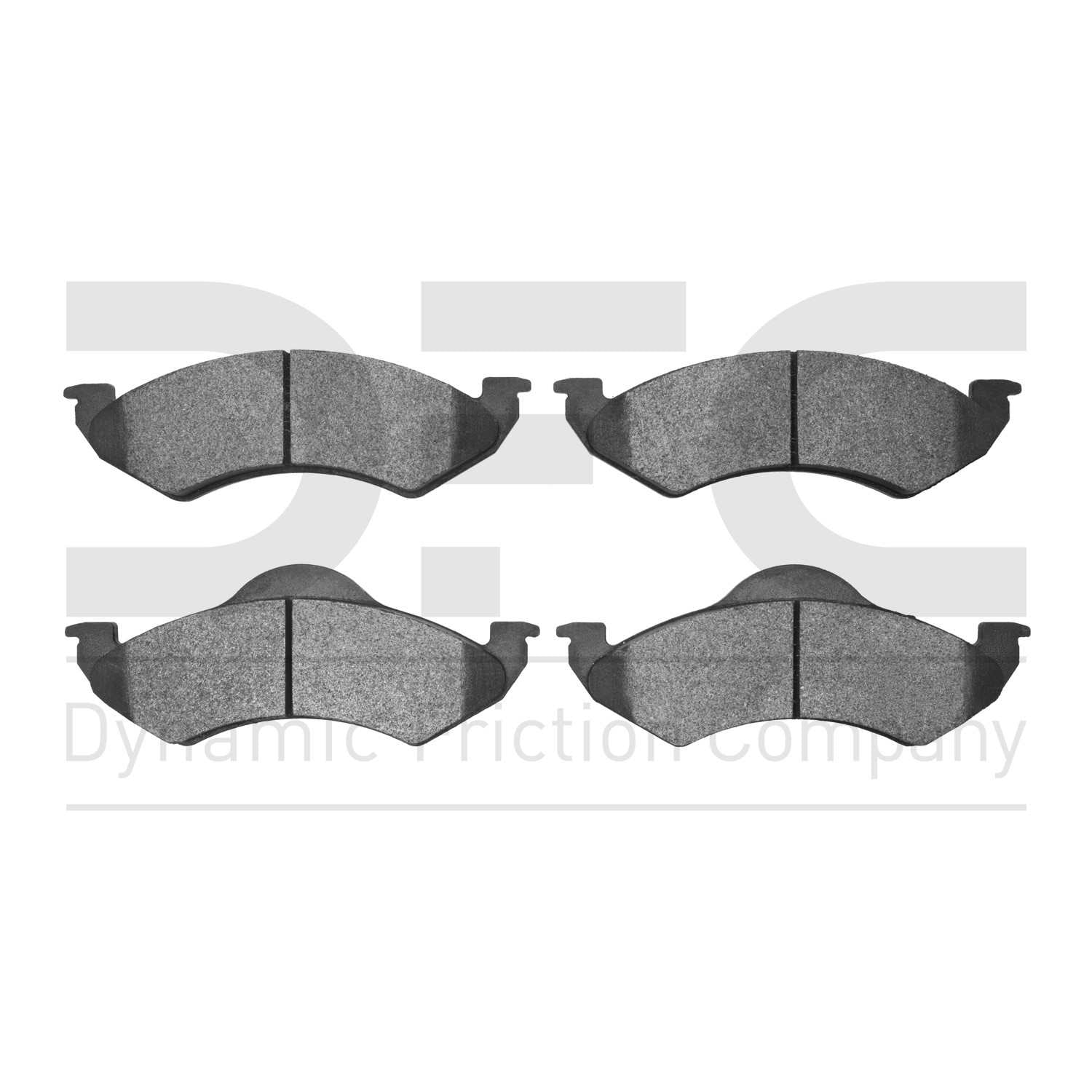 Dynamic Friction Company Disc Brake Pad Set  top view frsport 1214-0820-00