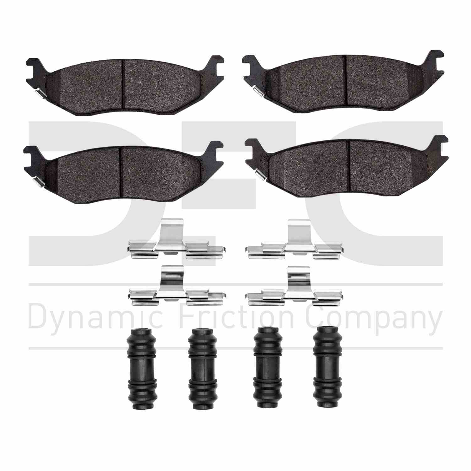 Dynamic Friction Company Disc Brake Pad Set  top view frsport 1214-0898-01