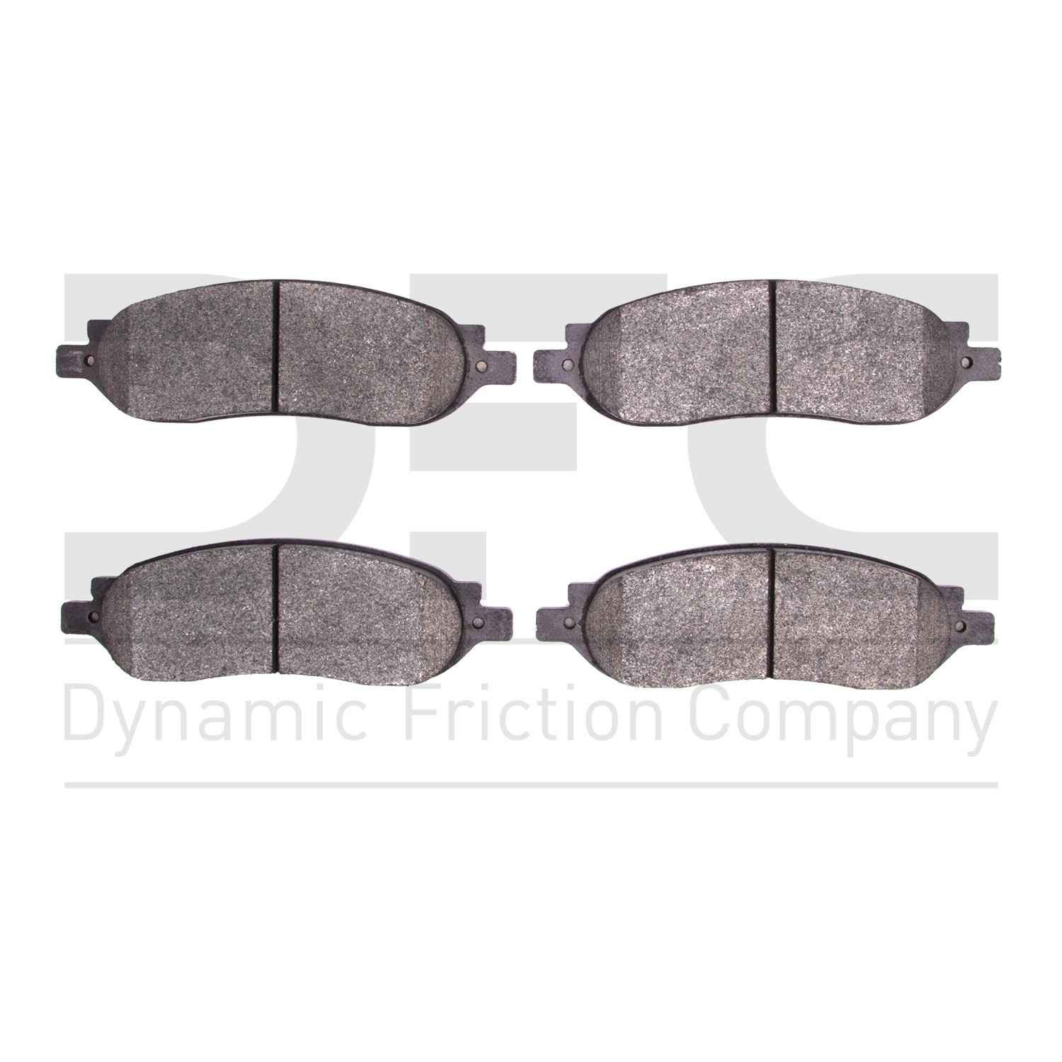 Dynamic Friction Company Disc Brake Pad Set  top view frsport 1214-1068-00