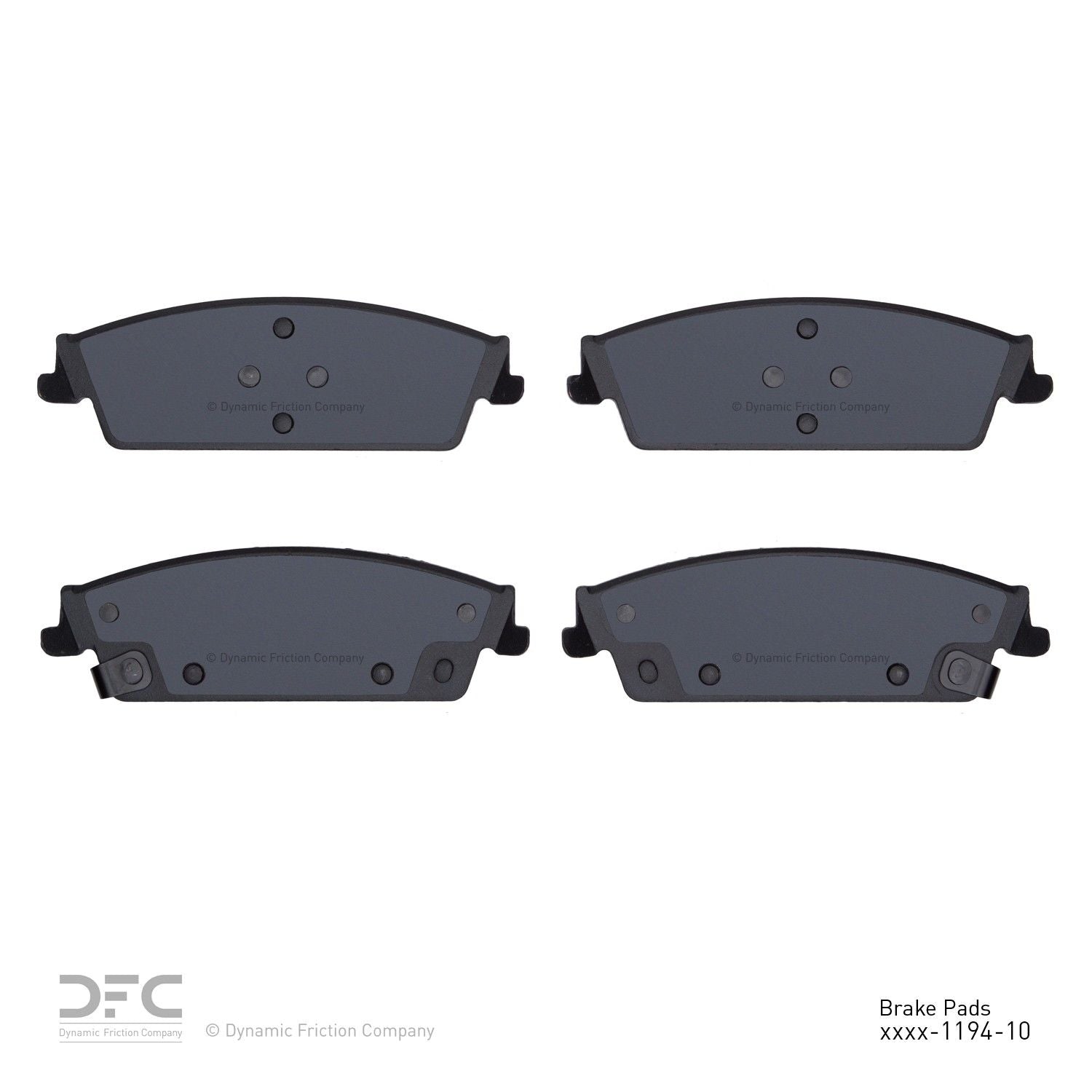 dynamic friction company disc brake pad set  frsport 1214-1194-10