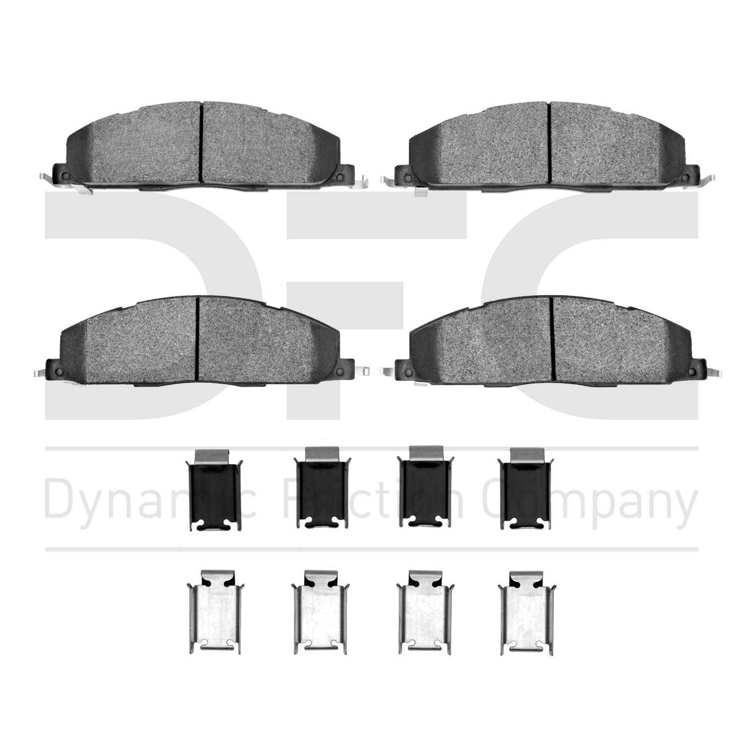 Dynamic Friction Company Disc Brake Pad Set  top view frsport 1214-1400-01