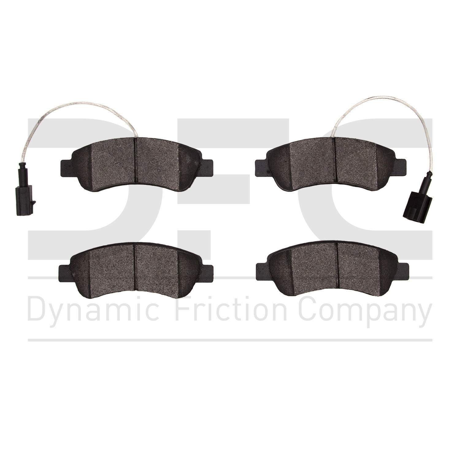 Dynamic Friction Company Disc Brake Pad Set  top view frsport 1214-1490-00