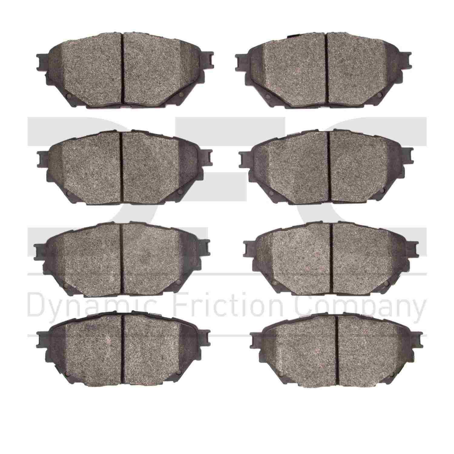 Dynamic Friction Company Disc Brake Pad Set  top view frsport 1214-1682-00