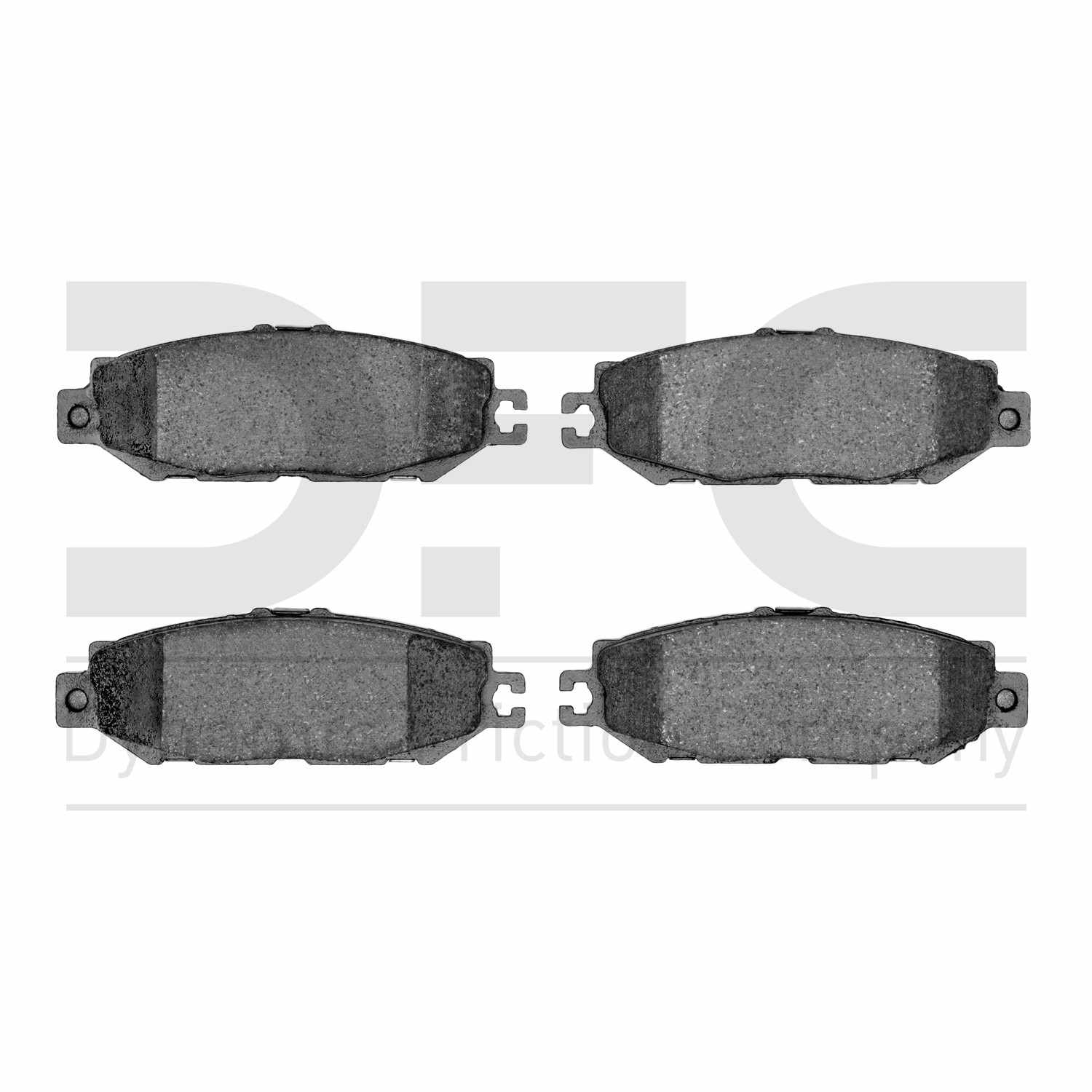 Dynamic Friction Company Disc Brake Pad Set  top view frsport 1310-0613-00