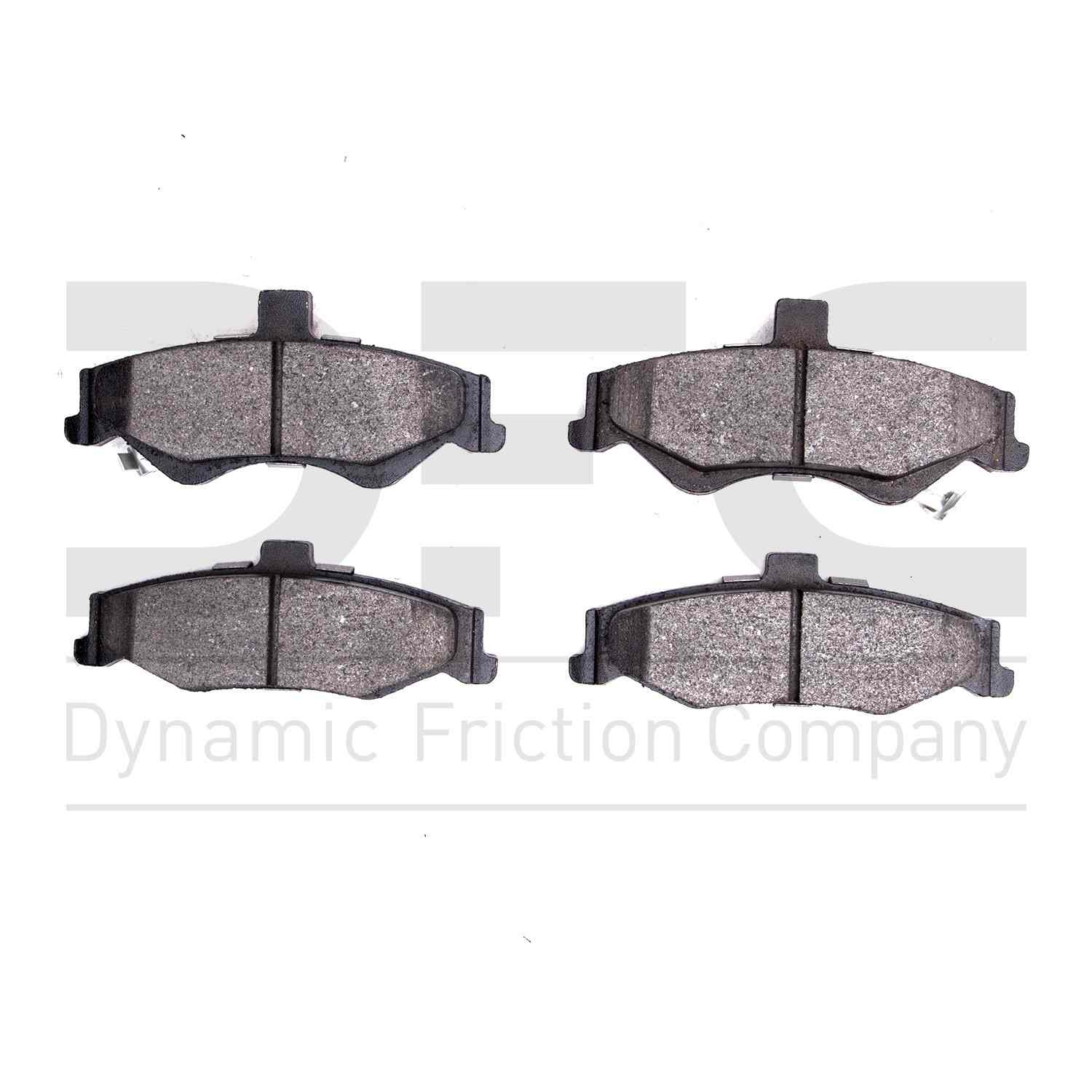 Dynamic Friction Company Disc Brake Pad Set  top view frsport 1310-0750-00