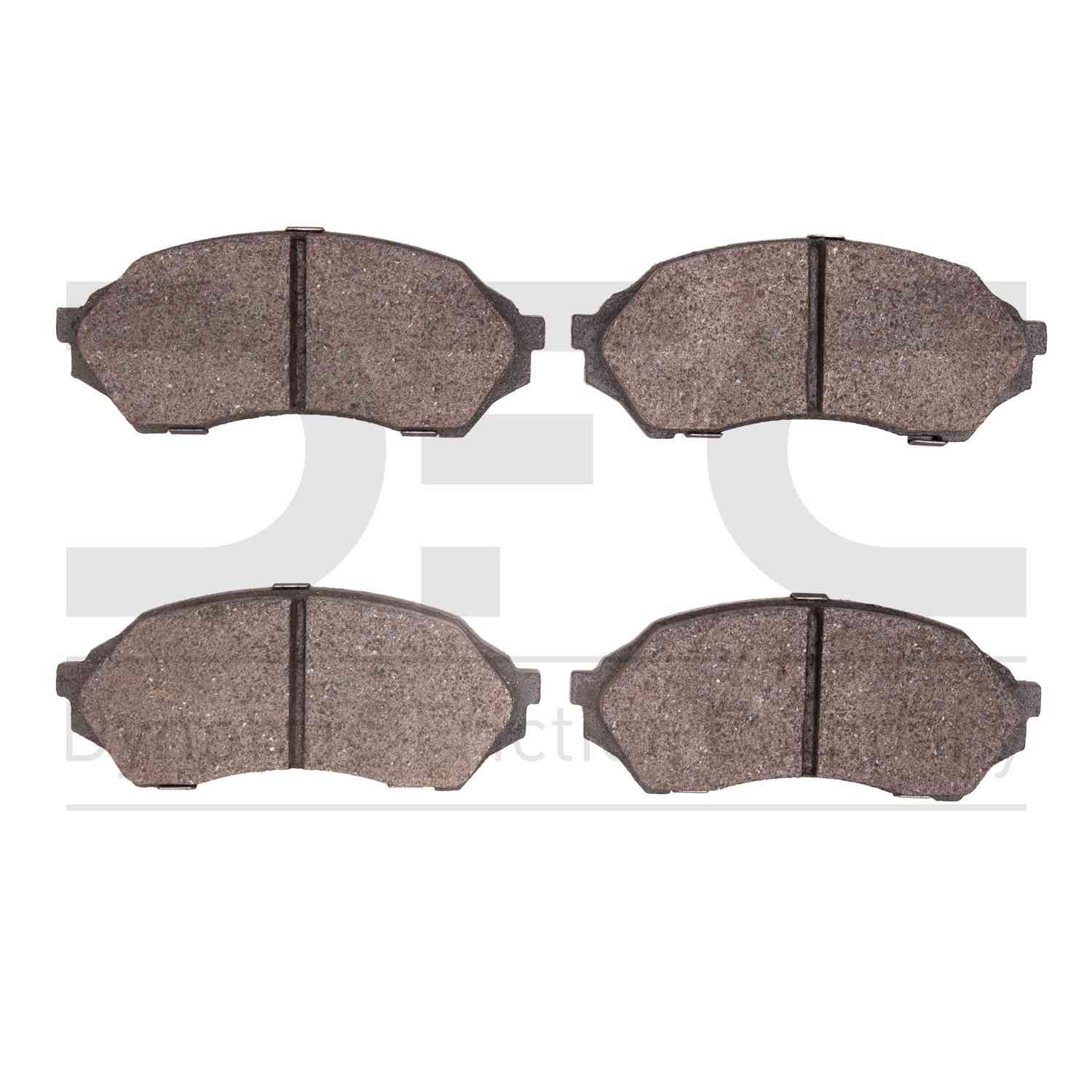 Dynamic Friction Company Disc Brake Pad Set  top view frsport 1310-0798-00