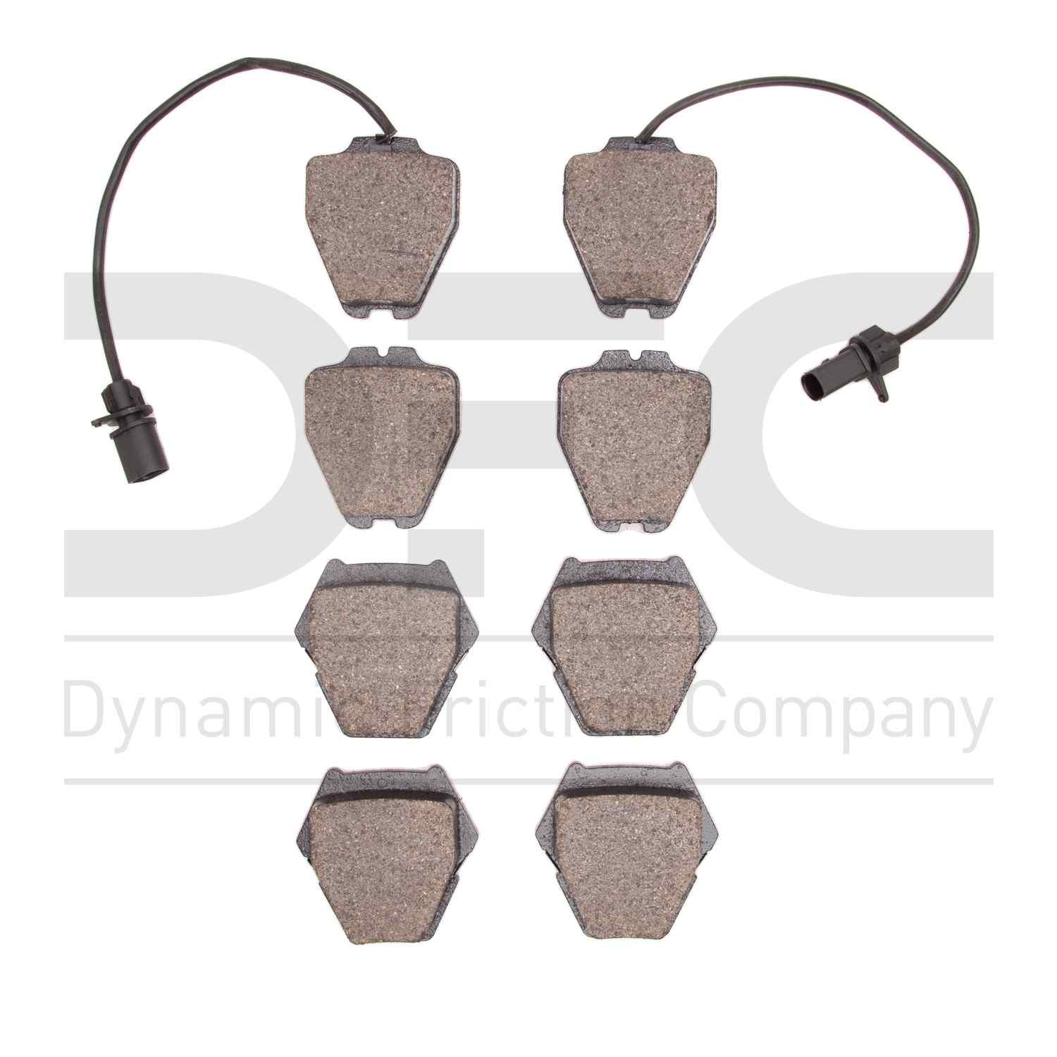 Dynamic Friction Company Disc Brake Pad Set  top view frsport 1310-0839-00