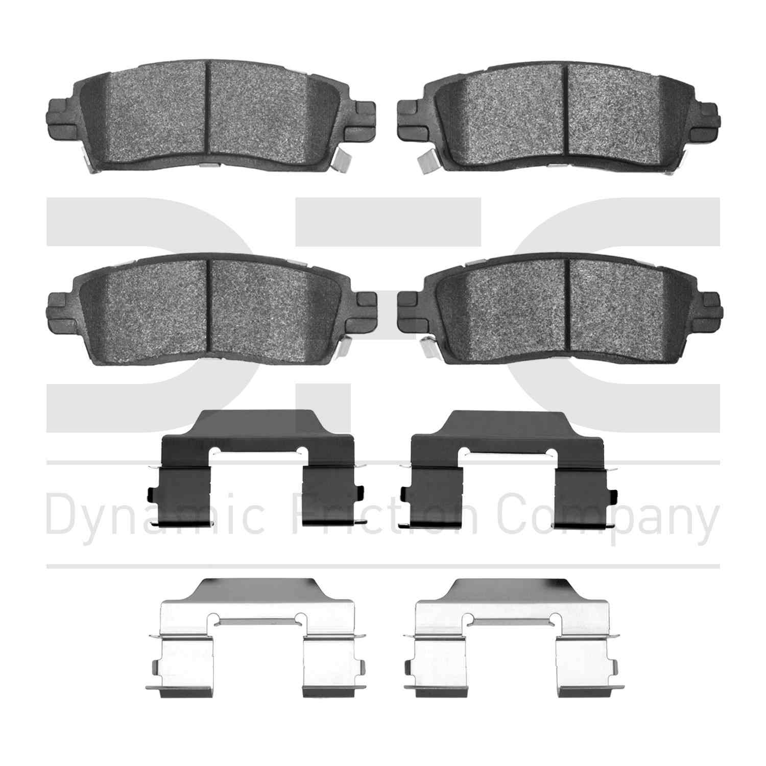 Dynamic Friction Company Disc Brake Pad Set  top view frsport 1310-0883-01