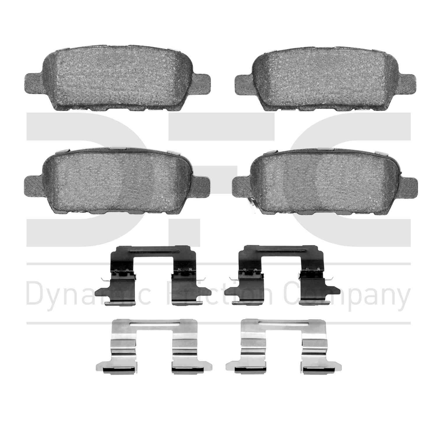 Dynamic Friction Company Disc Brake Pad Set  top view frsport 1310-0905-03