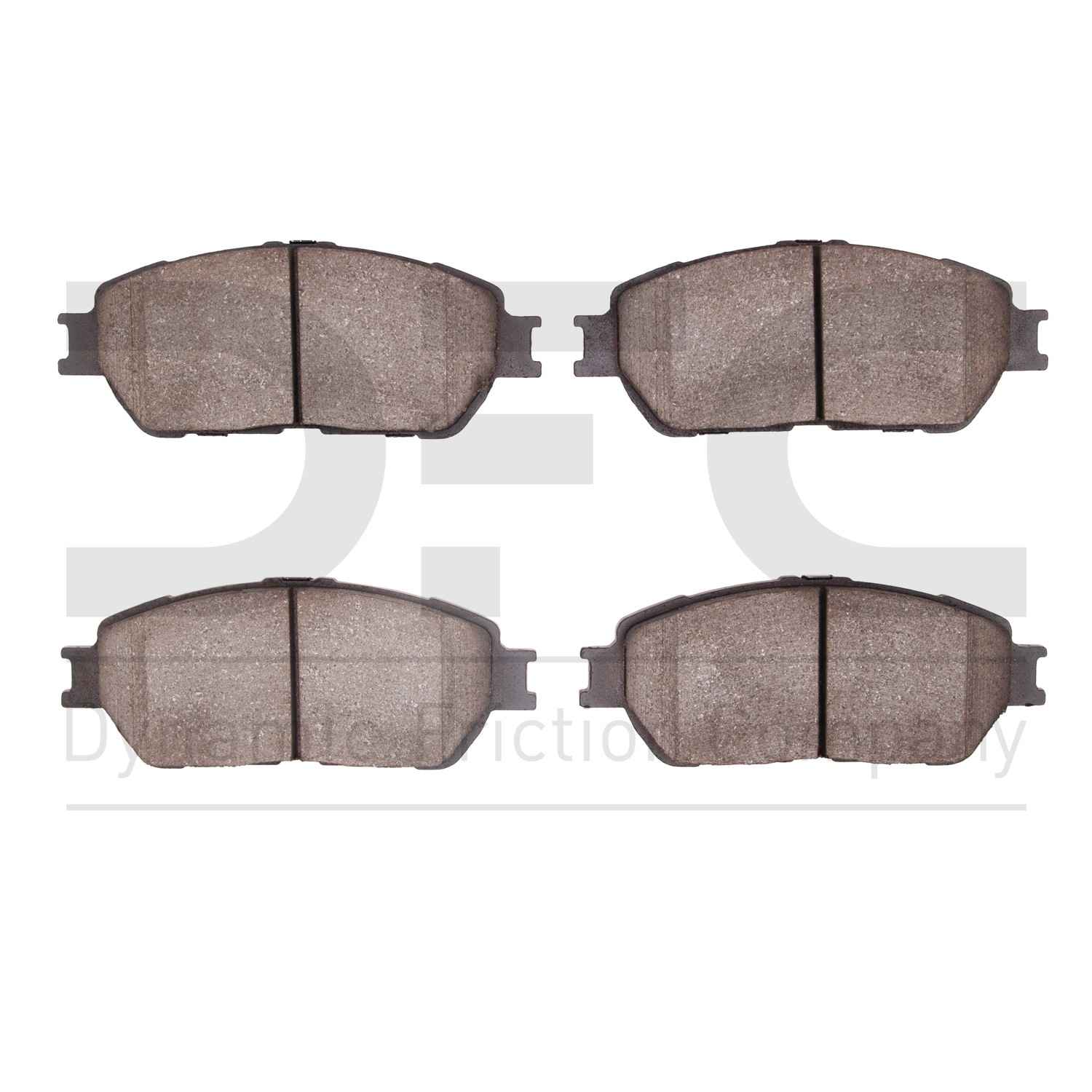 Dynamic Friction Company Disc Brake Pad Set  top view frsport 1310-0906-00