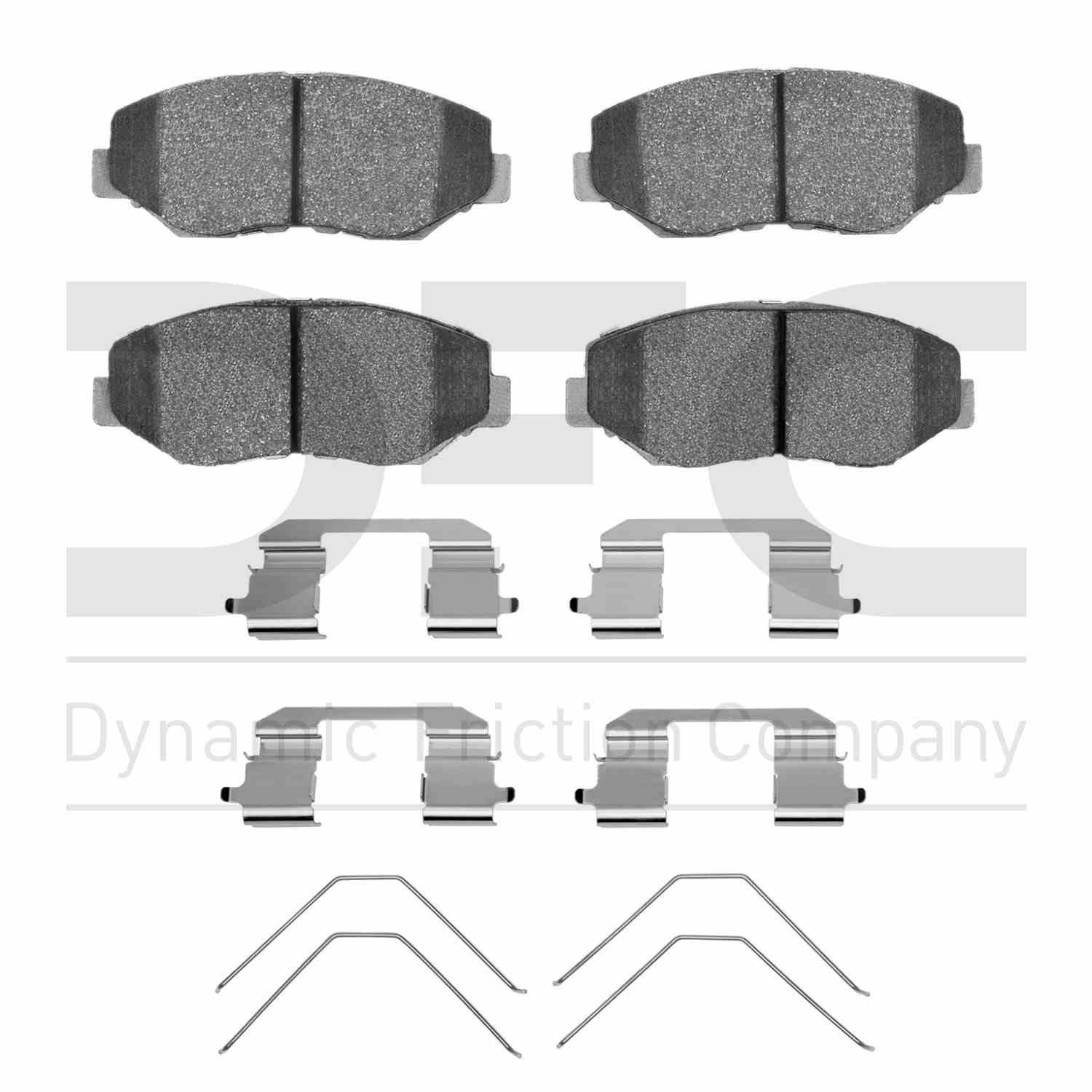 Dynamic Friction Company Disc Brake Pad Set  top view frsport 1310-0914-01