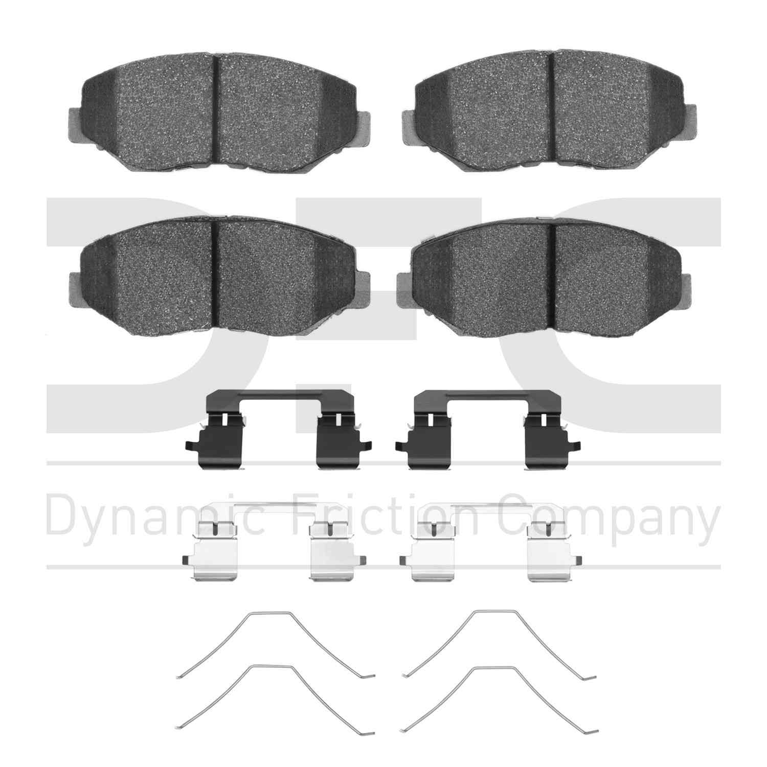 Dynamic Friction Company Disc Brake Pad Set  top view frsport 1310-0914-03