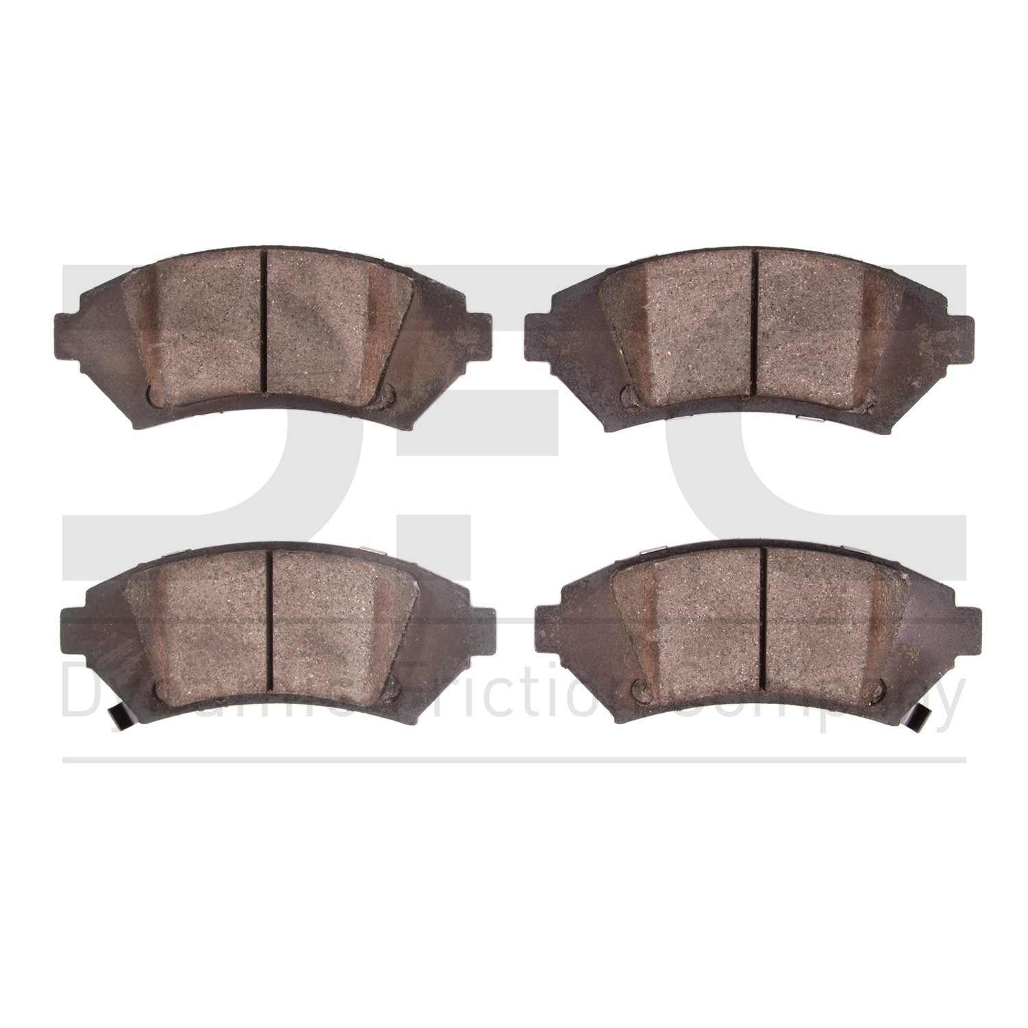 Dynamic Friction Company Disc Brake Pad Set  top view frsport 1310-1076-00