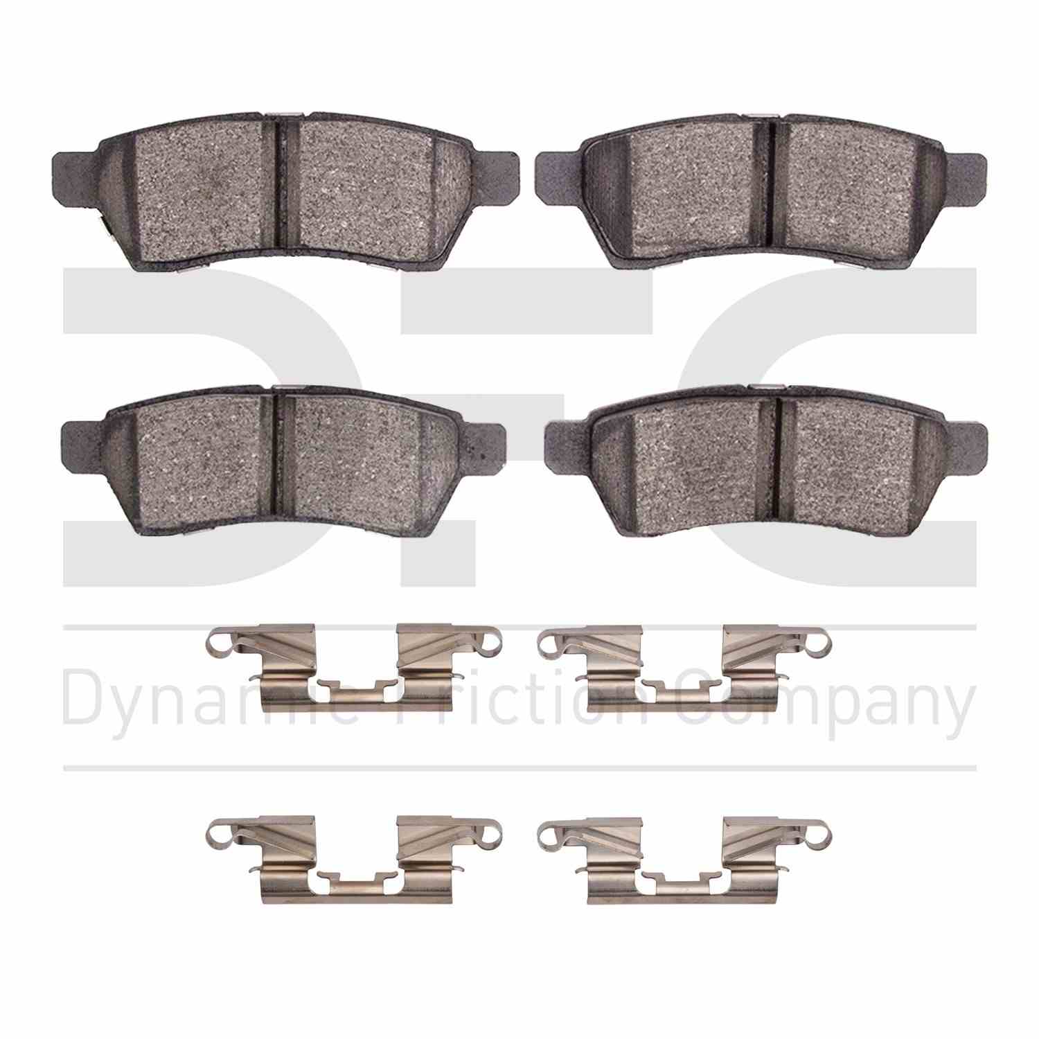 Dynamic Friction Company Disc Brake Pad Set  top view frsport 1310-1100-01