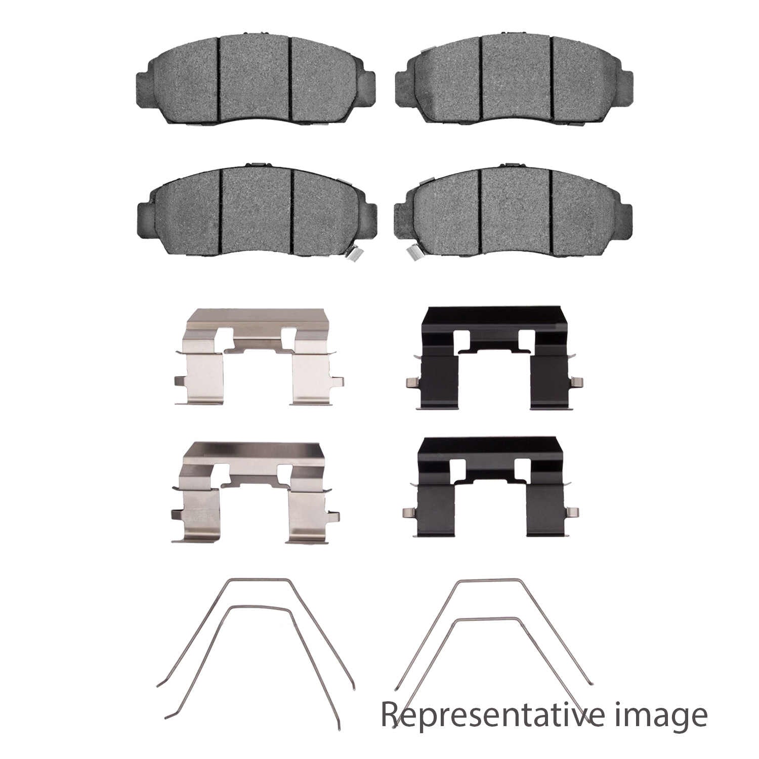 Dynamic Friction Company Disc Brake Pad Set  top view frsport 1310-1357-01