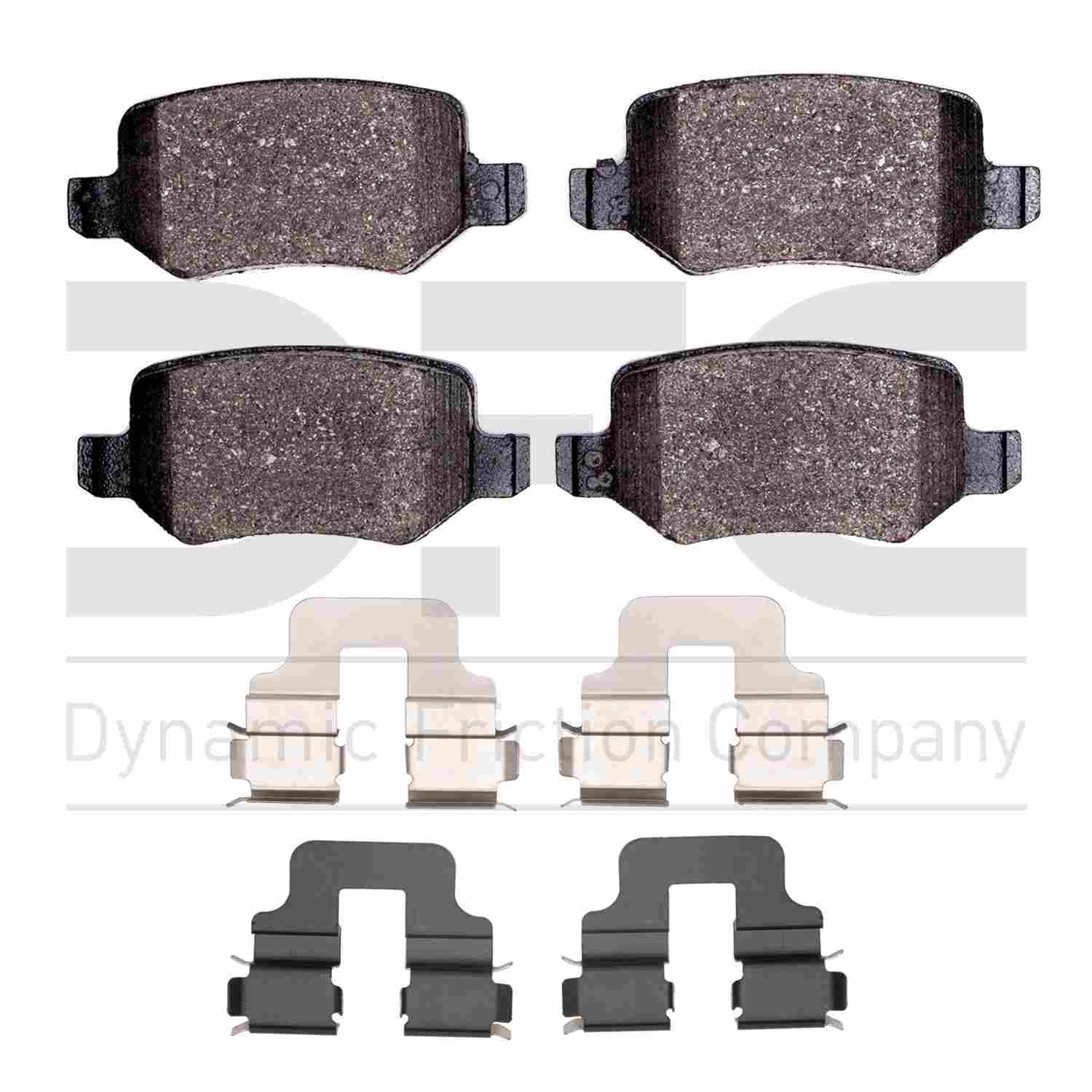 Dynamic Friction Company Disc Brake Pad Set  top view frsport 1310-1358-01