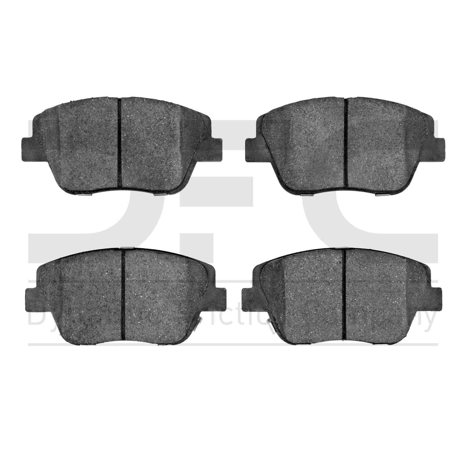 Dynamic Friction Company Disc Brake Pad Set  top view frsport 1310-1444-00