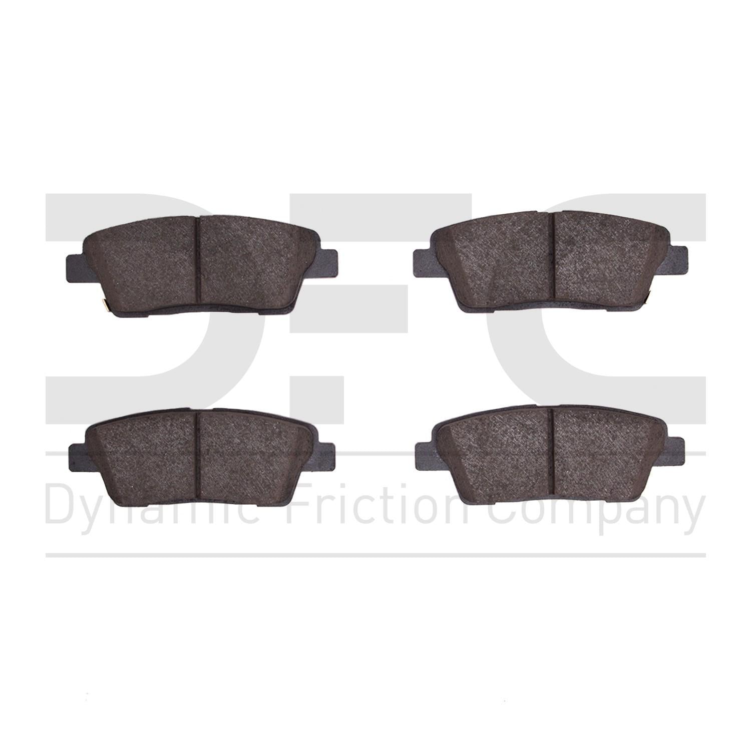 Dynamic Friction Company Disc Brake Pad Set  top view frsport 1310-1551-00