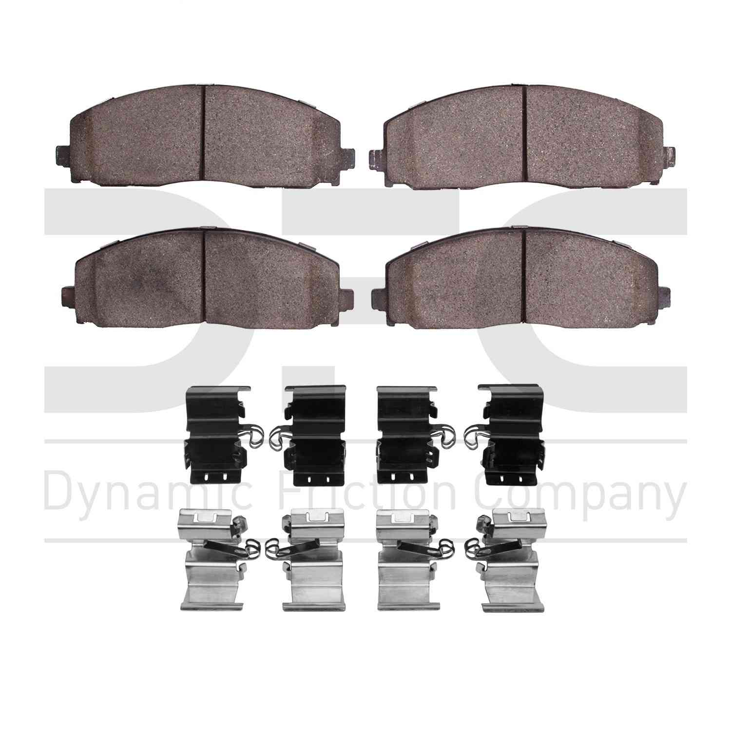 Dynamic Friction Company Disc Brake Pad Set  top view frsport 1310-1589-01