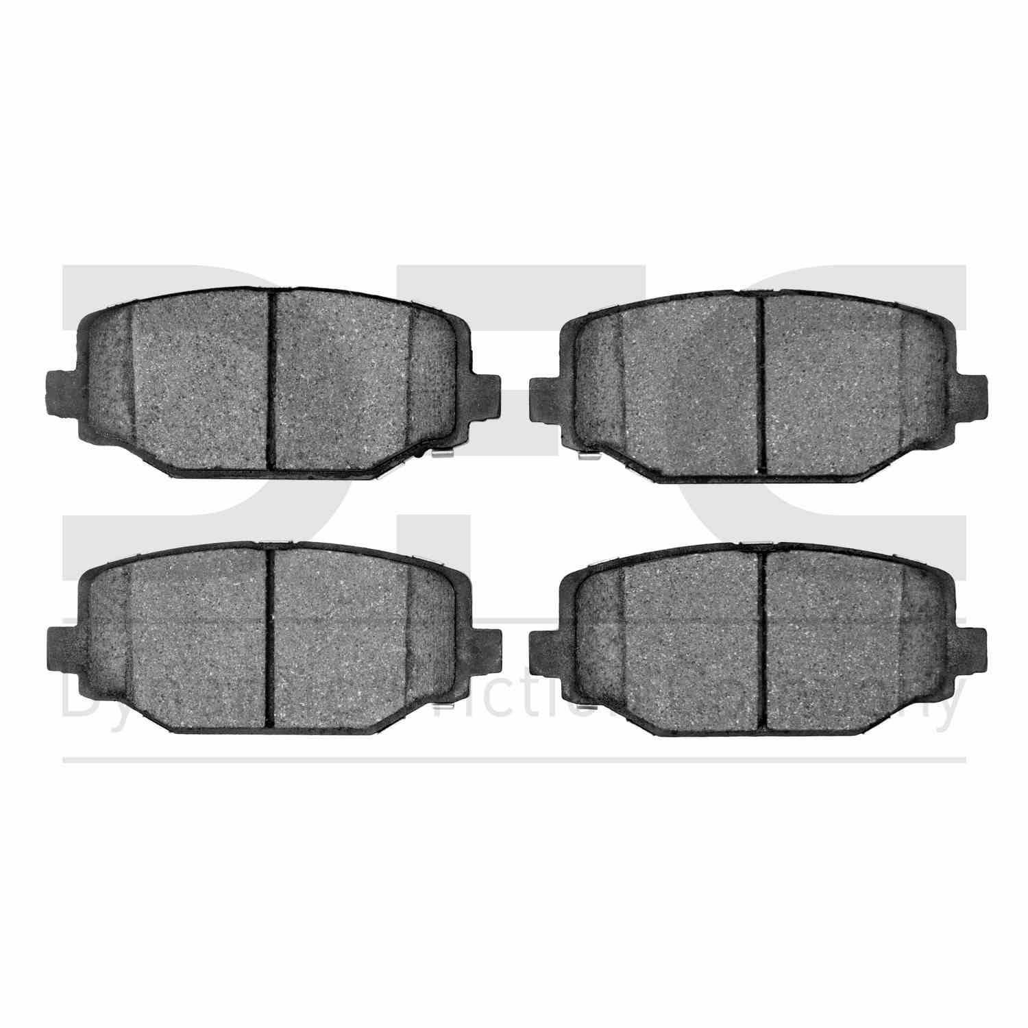 Dynamic Friction Company Disc Brake Pad Set  top view frsport 1310-1596-00